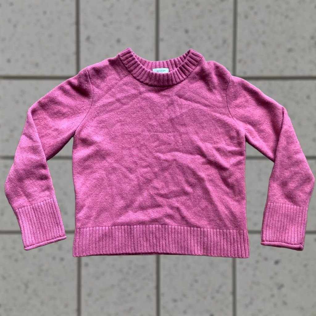 Jigsaw Jigsaw Sweater Womens Medium Pink Wool Cashmere Pullover Knit Crew Neck Long Sleeve Women M Pink Wool Cashmere Knit Pullover Size M / US 6-8 / IT 42-44 - 1 Thumbnail