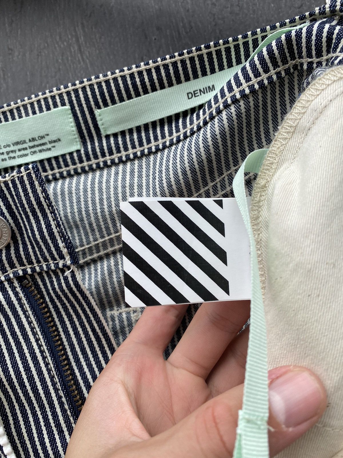 Off-White Off White Striped DENIM skirt Virgil Abloh size 44 Authentic Size 30" / US 8 / IT 44 - 11 Thumbnail