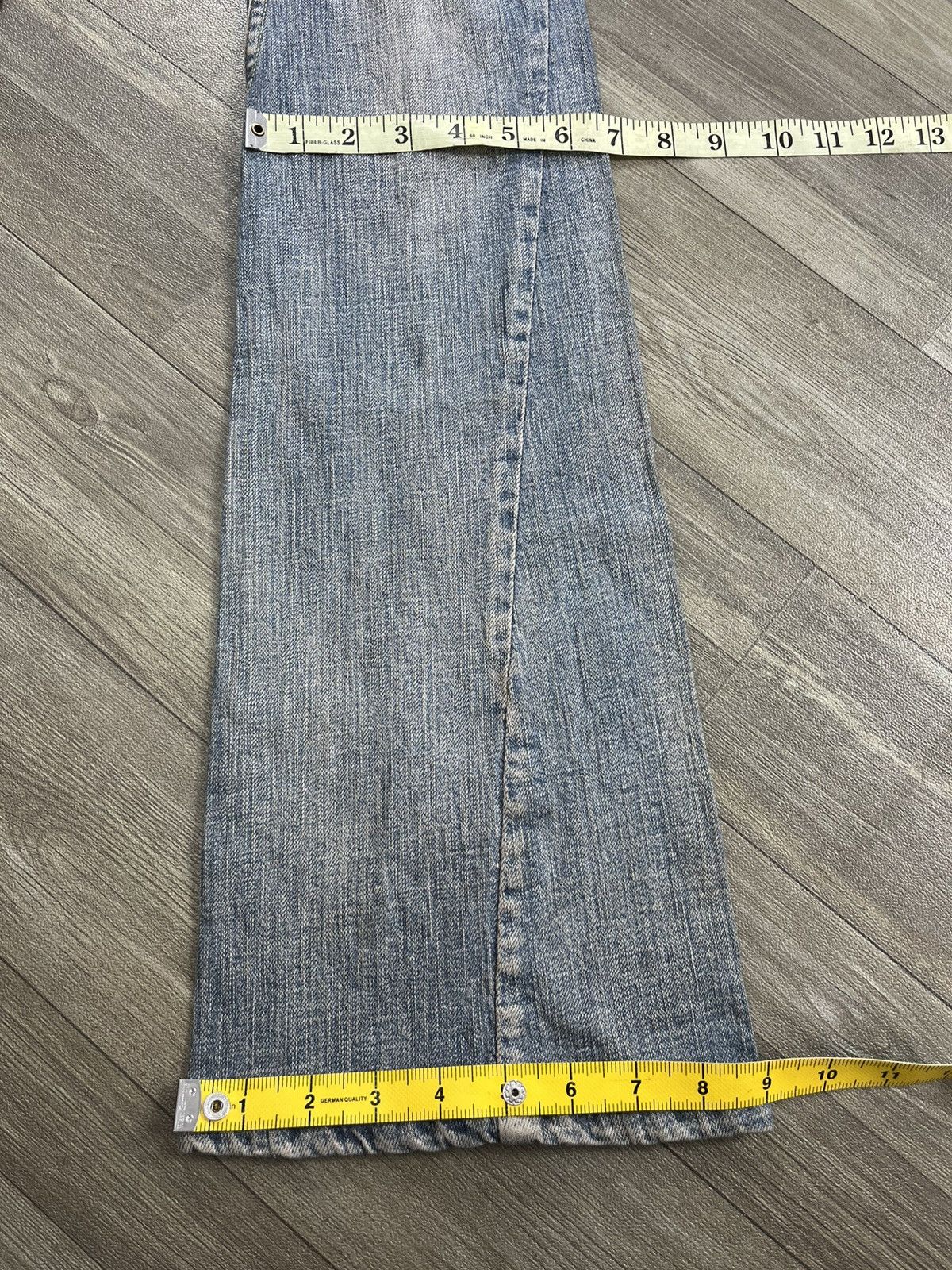 Japanese Brand 2000s Zazie Mudmax Distressed Bootcut Flared Jeans Lgb Style Size US 27 - 16 Thumbnail