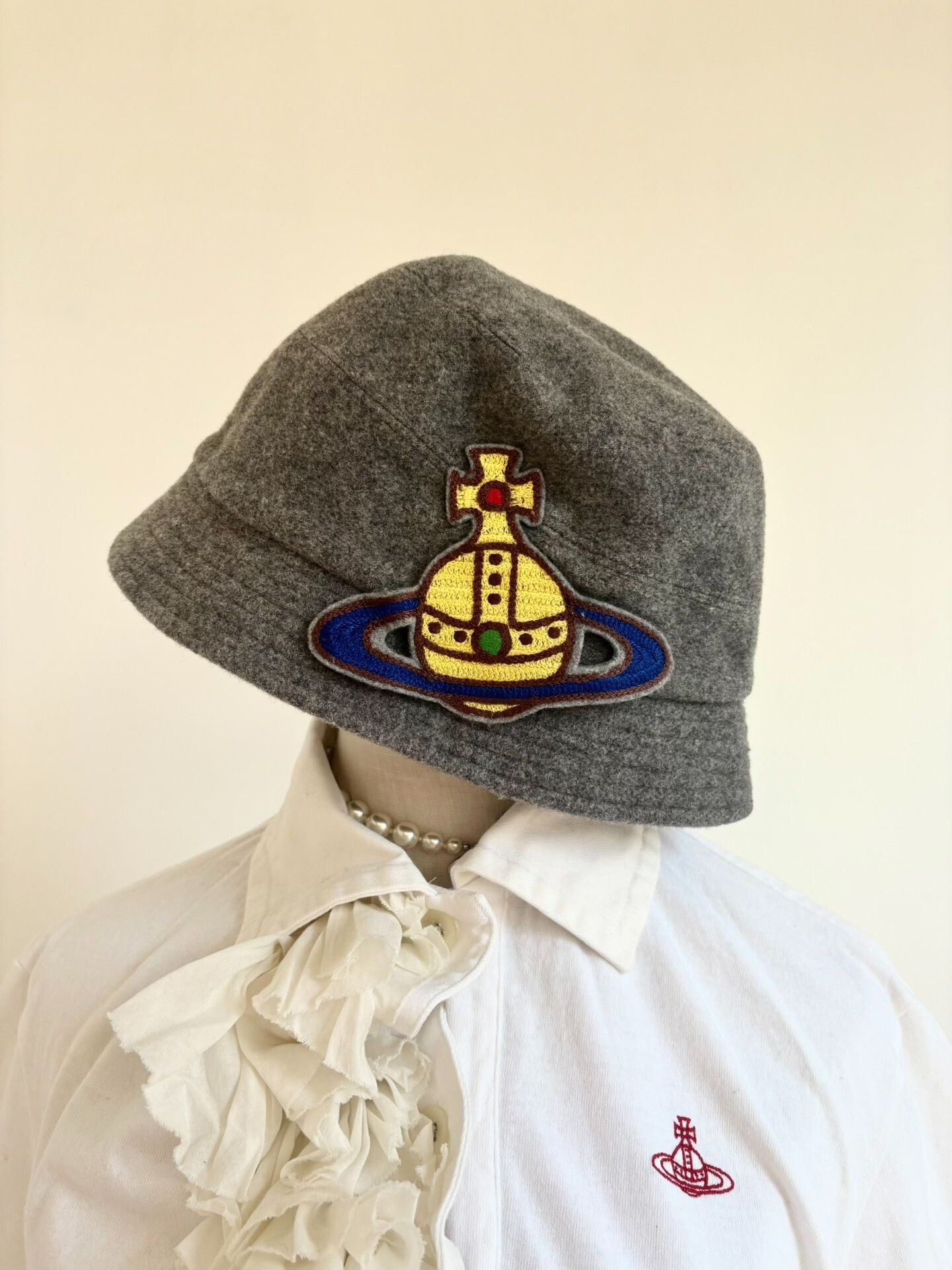 Vivienne Westwood Vivienne Westwood Gray Fisherman Hat Size ONE SIZE - 1 Thumbnail