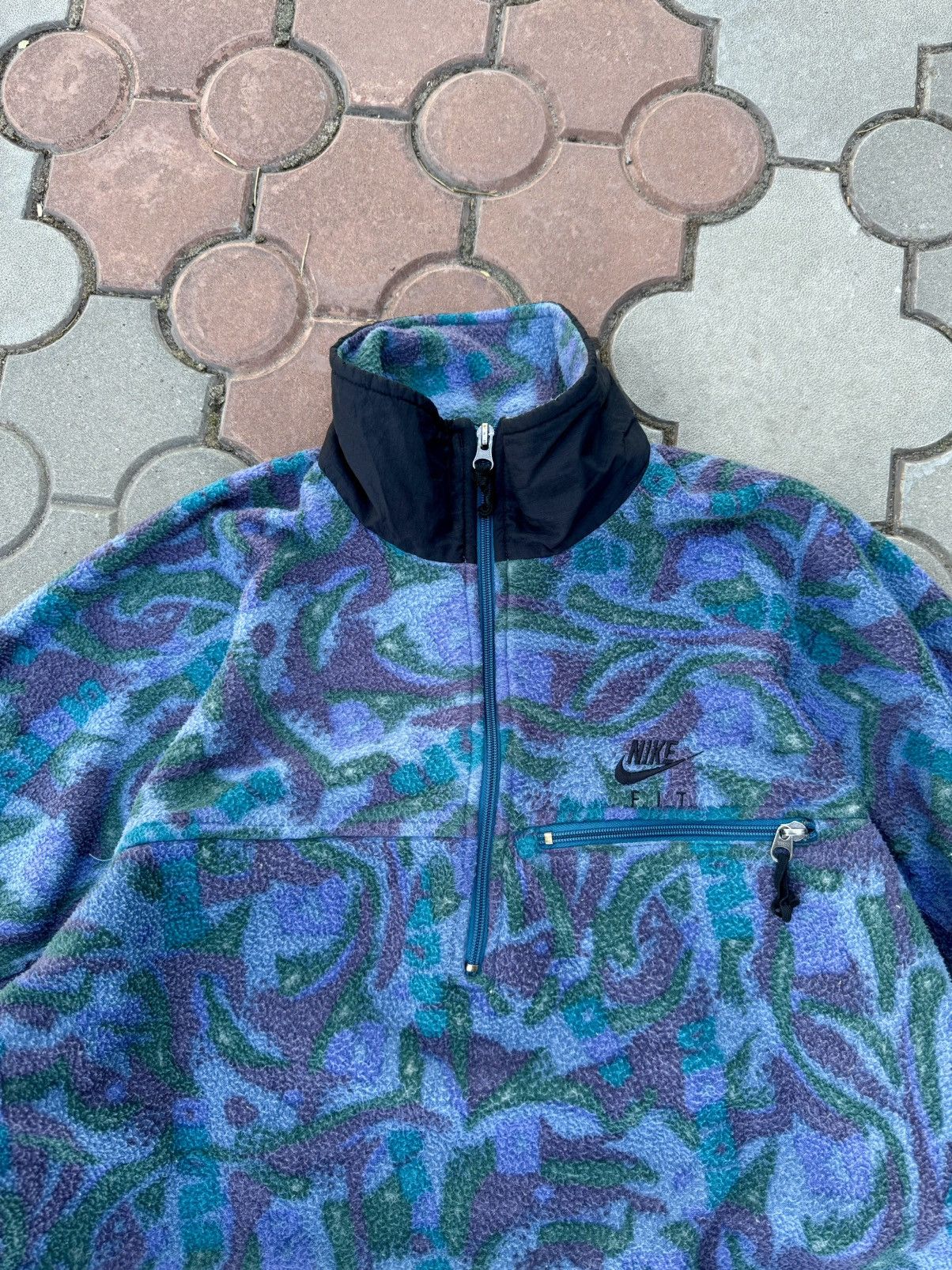 Nike ACG × Vintage 90s Retro Nike ACG Aztec Fleece Jacket Synchilla Size US M / EU 48-50 / 2 - 2 Thumbnail