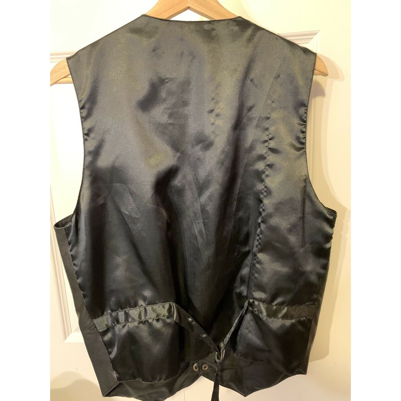 Other Modal Vtg Black Leather front vest Western Biker Oklahoma St Size US XL / EU 56 / 4 - 6 Thumbnail