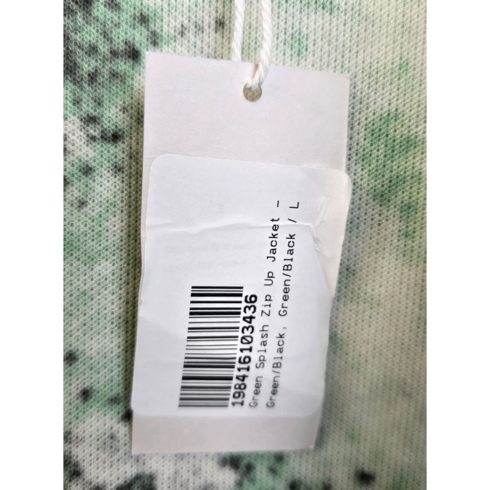 MNML mnml Green Splash Zip Up Jacket- Size L - Color Green/Black Mens Jacket Size US L / EU 52-54 / 3 - 5 Thumbnail