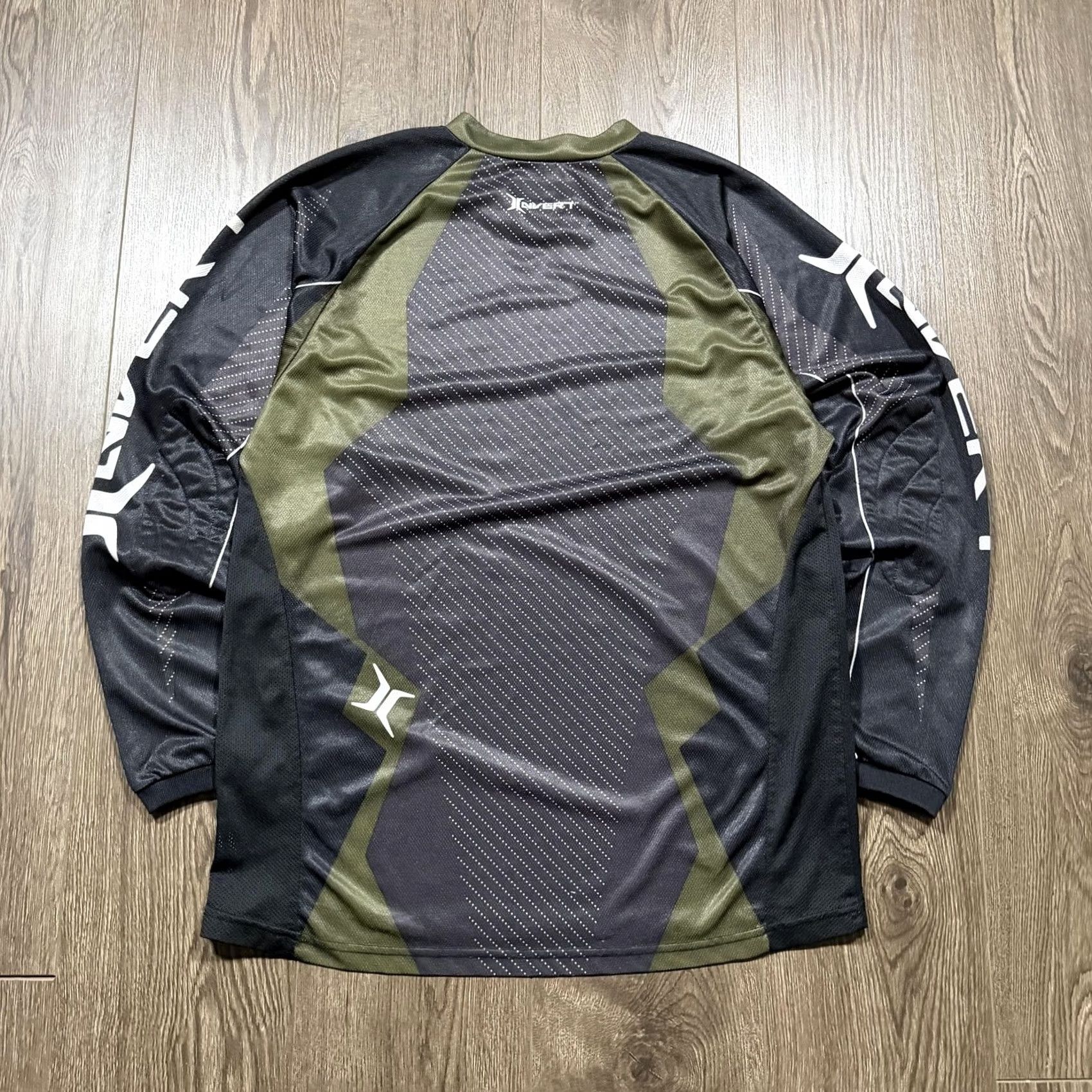 Vintage Invert Paintball Jersey Shirt Large Black Green Y2K Graphic Long Sleeve Top Size US L / EU 52-54 / 3 - 6 Thumbnail
