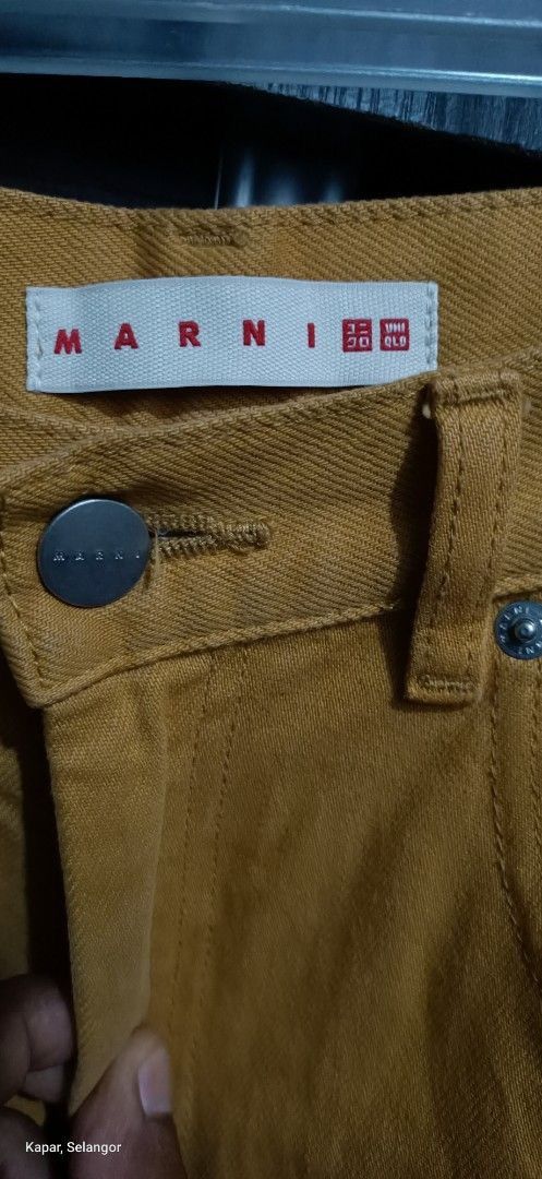 Marni × Uniqlo Uniqlo x Marni Mustard Wide-Leg Jeans (W30 L40) Size US 30 / EU 46 - 7 Thumbnail