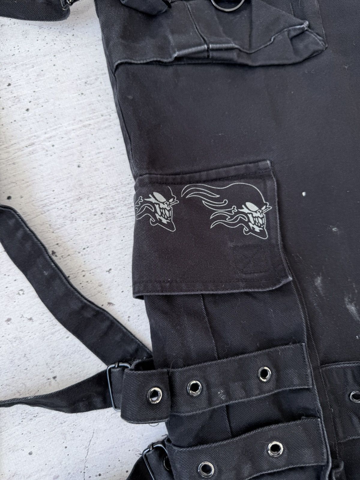Other Vintage Y2K Cyber Goth Bondage Cargo Pants Multi Pocket Size US 33 - 16 Thumbnail