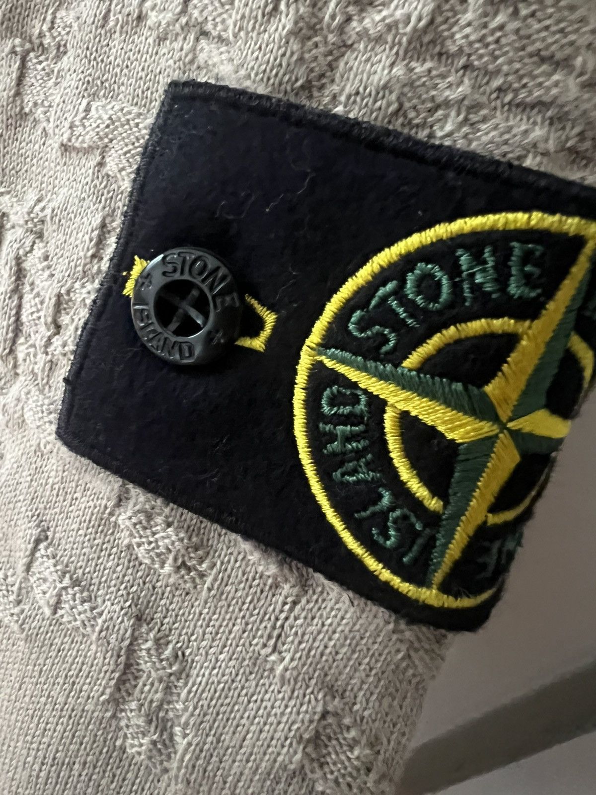 Stone Island Stone Island Beige Textured Knit Cotton Sweater Men Sz- XL Size US XL / EU 56 / 4 - 5 Thumbnail