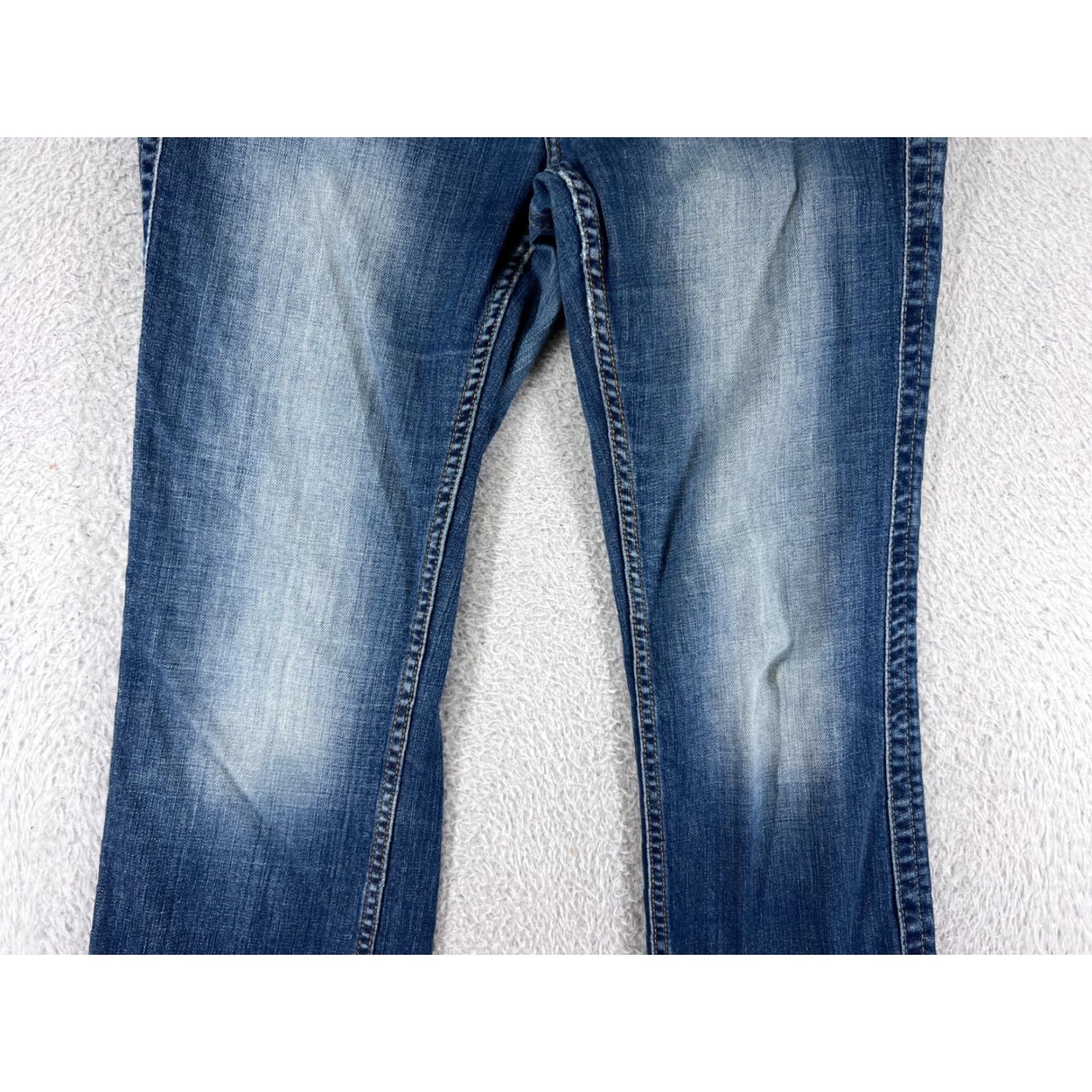 Calvin Klein Calvin Klein Jeans Women 10 Blue Denim Embroidered Flap Pockets Ultimate Skinny Womens Size 32" / US 10 / IT 46 - 7 Thumbnail