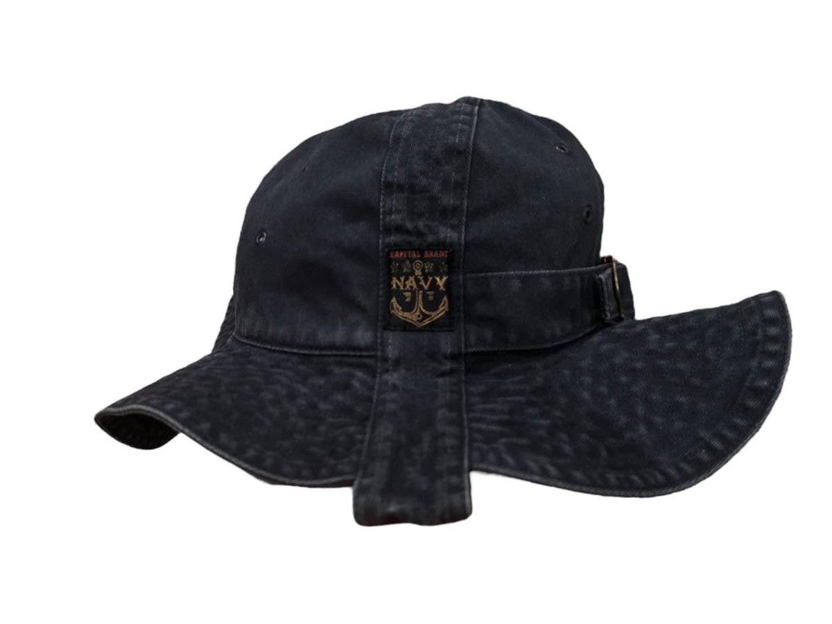 image of Kapital Black Bucket Hat, Men's