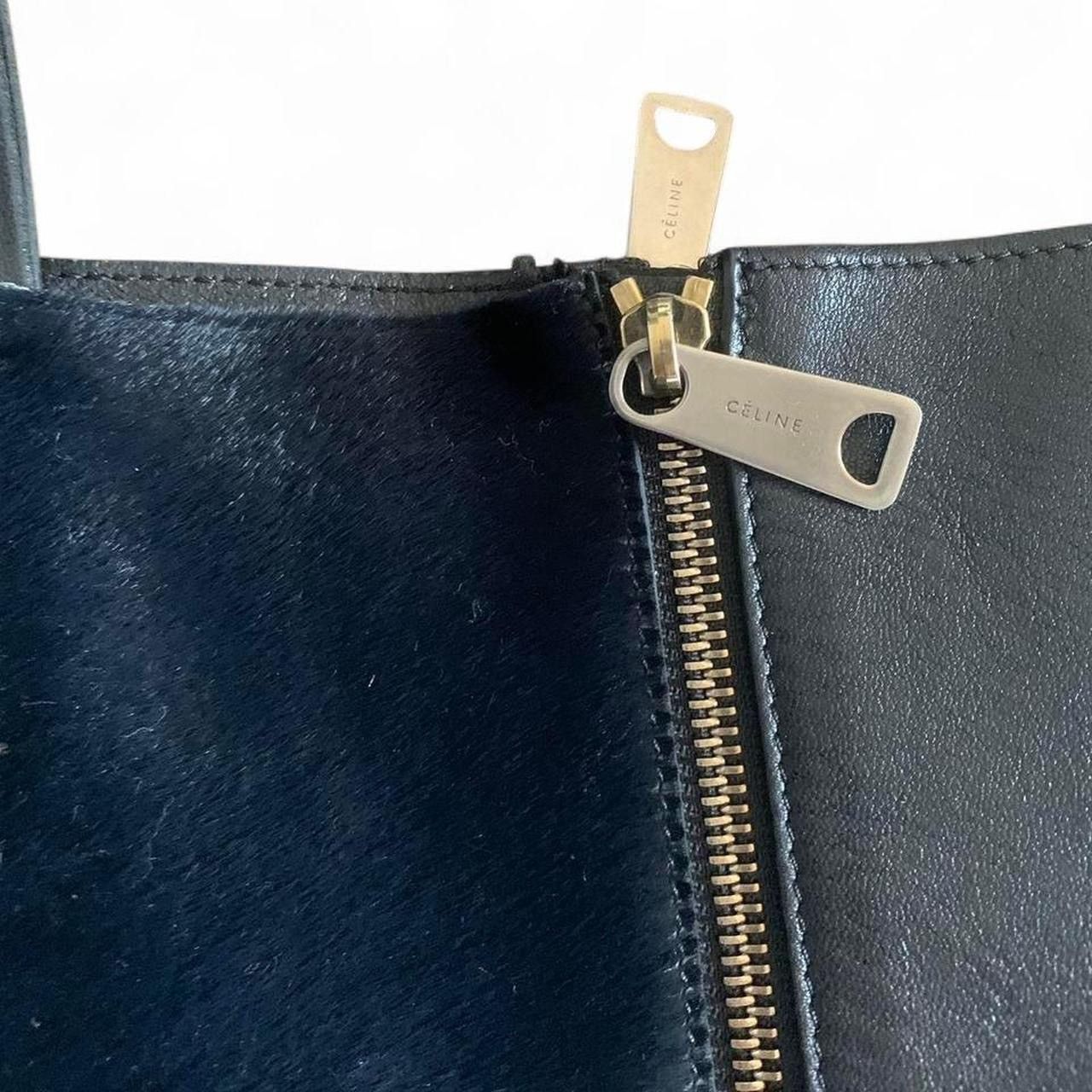Celine Vintage Black Leather Celine Black Pony hair Cabas tote Size ONE SIZE - 7 Thumbnail