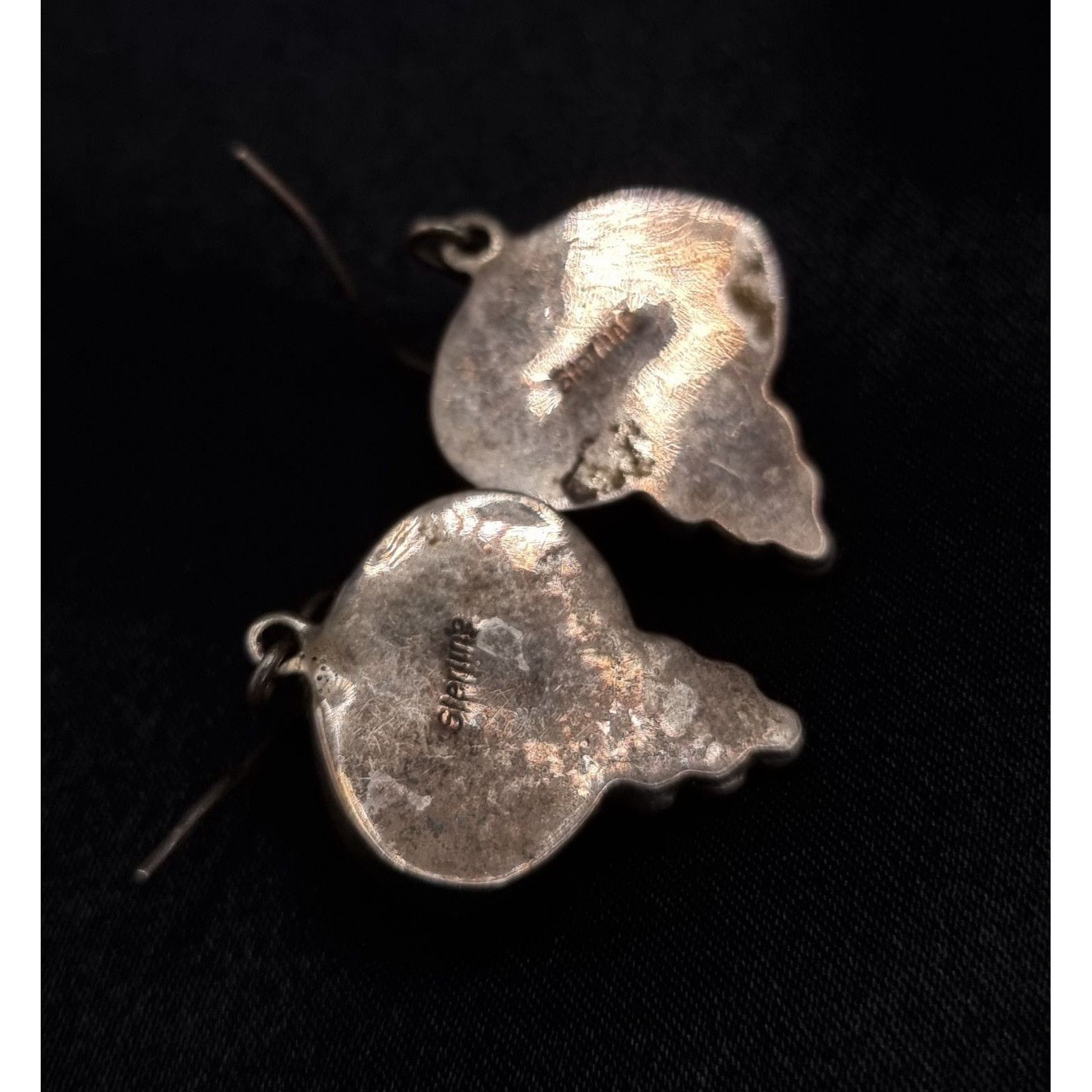 Vintage Vintage 925 Sterling Silver Amber Drop Earrings Size ONE SIZE - 6 Thumbnail
