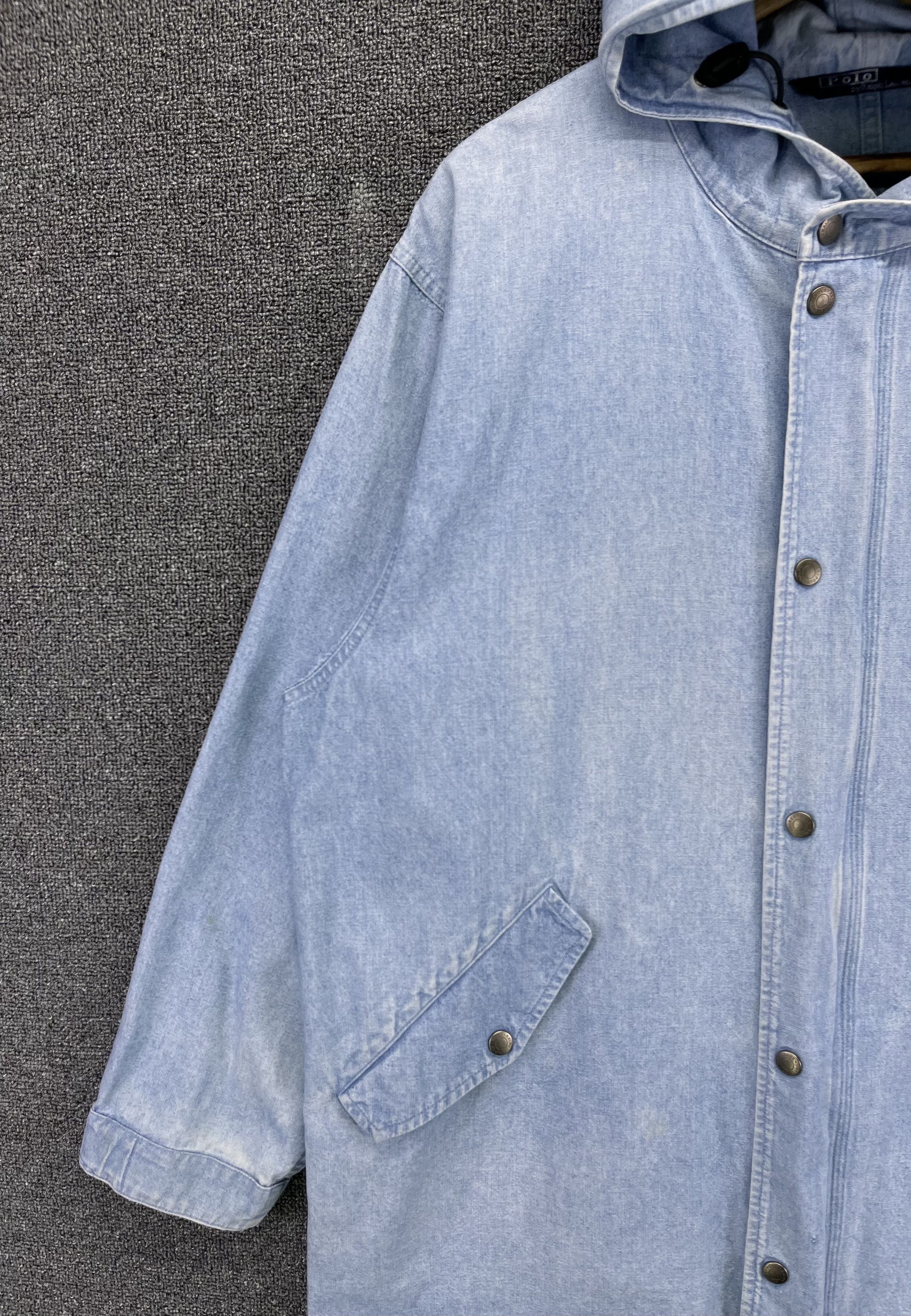 Polo Ralph Lauren Vintage Polo Ralph Lauren Hoodie Rare Denim Jacket Size US L / EU 52-54 / 3 - 7 Thumbnail