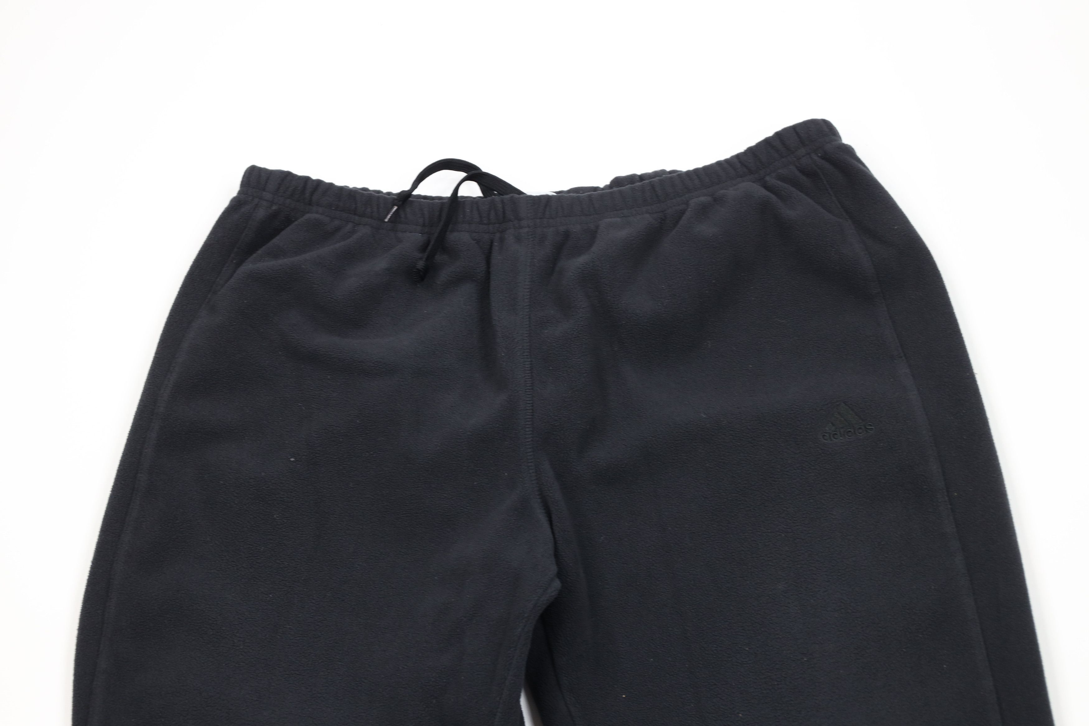 Adidas Vintage Y2K 2005 Adidas Spell Out Wide Leg Fleece Pants Size 32" / US 10 / IT 46 - 2 Thumbnail