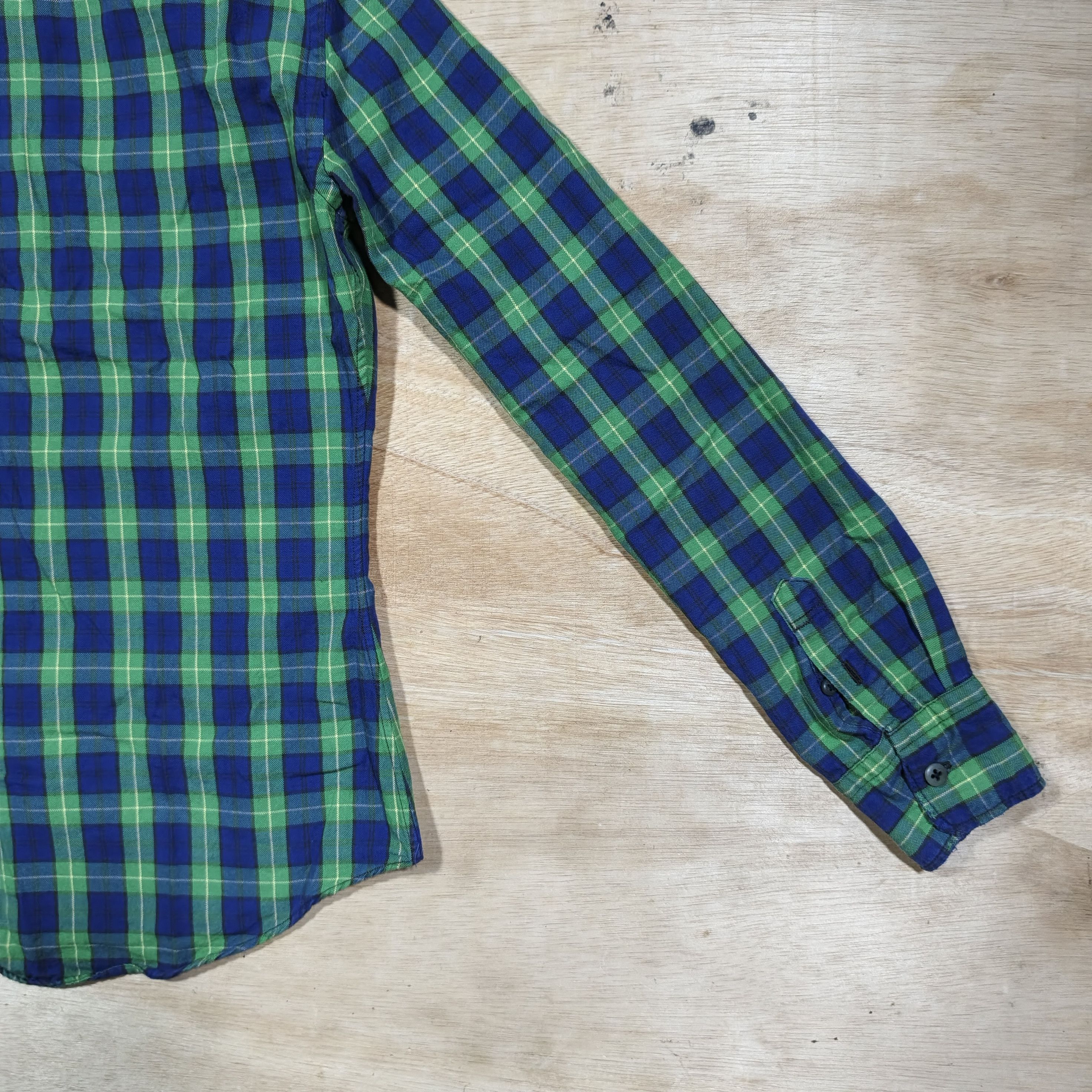 45rpm 45rpm Green & Blue Plaid Longsleeve Shirt Size M / US 6-8 / IT 42-44 - 8 Thumbnail