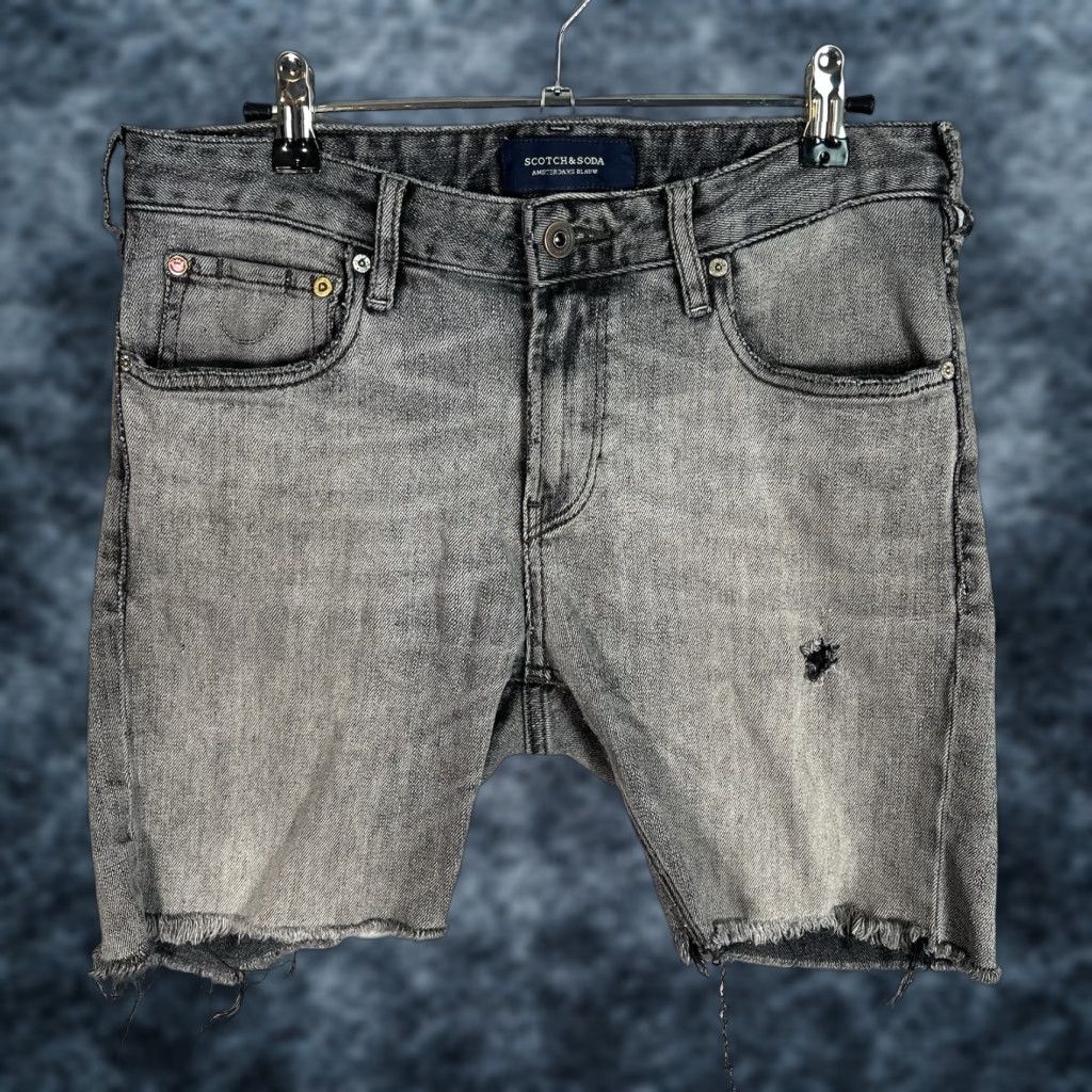 Scotch & Soda VINTAGE Scotch & Soda Bermuda Shorts Mens Adult 30 Gray 6.5 in Inseam Cotton Blend Denim Flat Front Shorts Size US 30 / EU 46 - 1 Thumbnail