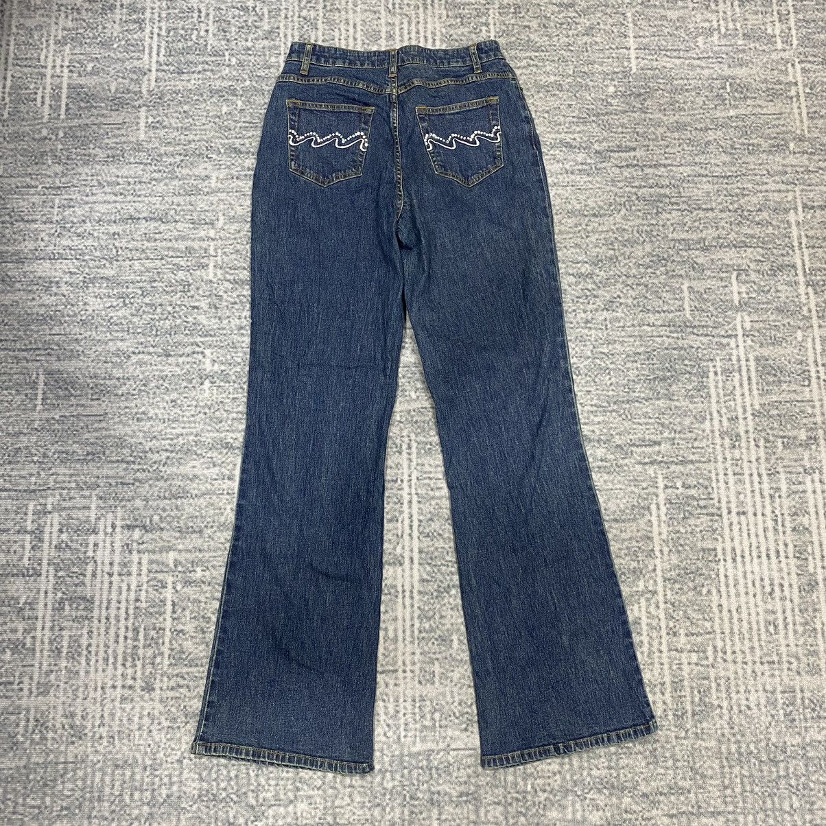 Hysteric Glamour × Japanese Brand × Le Grande Bleu (L.G.B.) Flare☠️ Shear Mud Wash Jeans Bootcut Cowboy Punk 90s Size US 28 / EU 44 - 2 Thumbnail