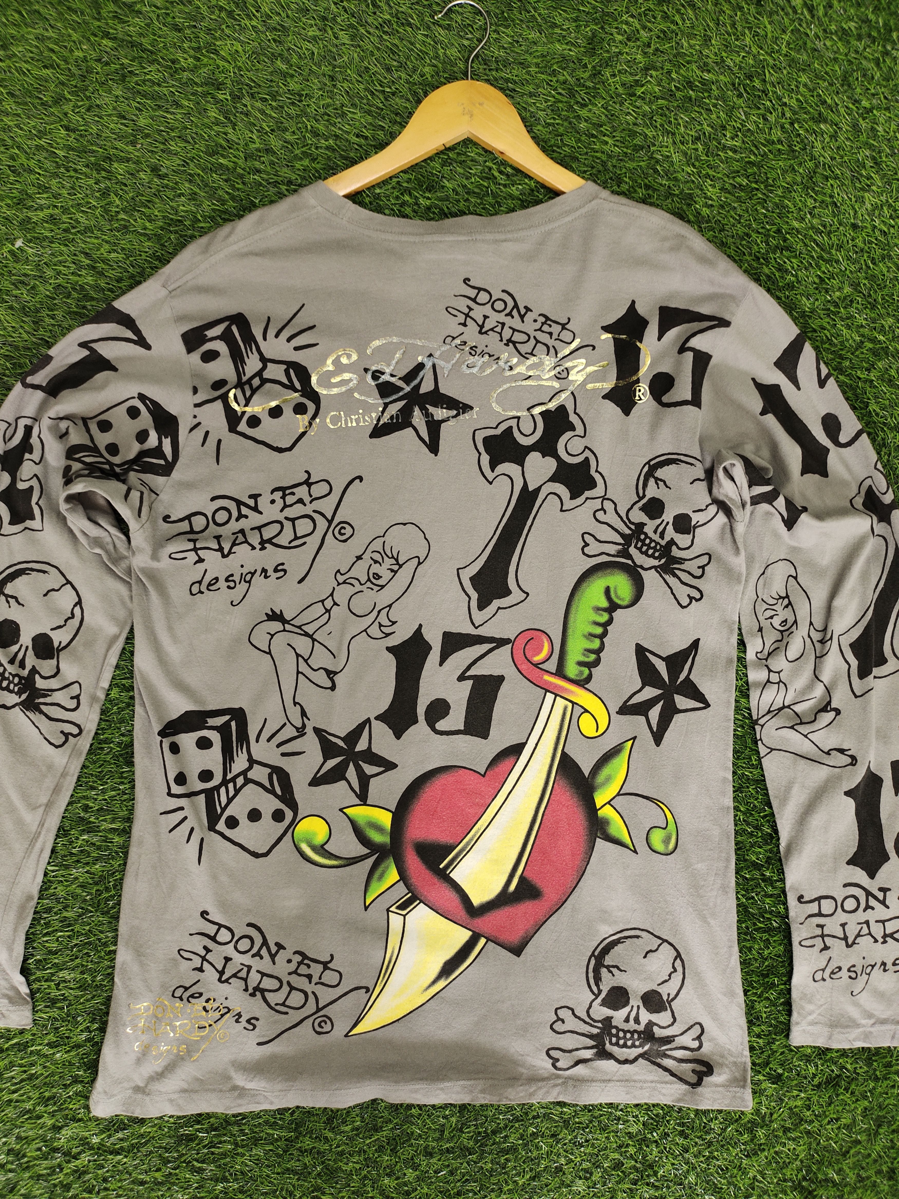 Ed Hardy Vintage Ed Hardy By Christian Audigier Longsleeve y2k Size US L / EU 52-54 / 3 - 5 Thumbnail