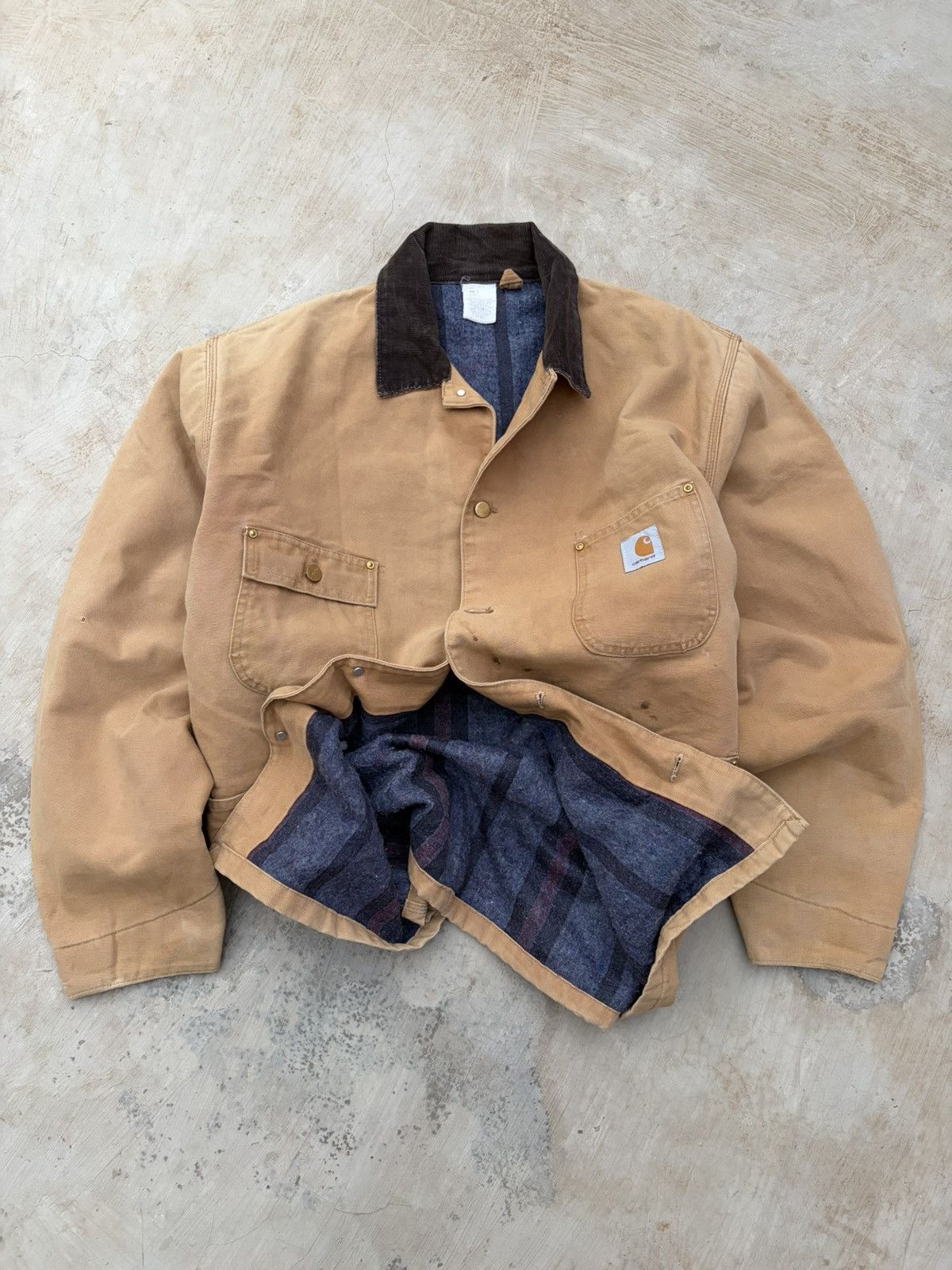 Carhartt Vintage Faded 80s Carhartt Chore Coat Jacket Size US XL / EU 56 / 4 - 2 Thumbnail
