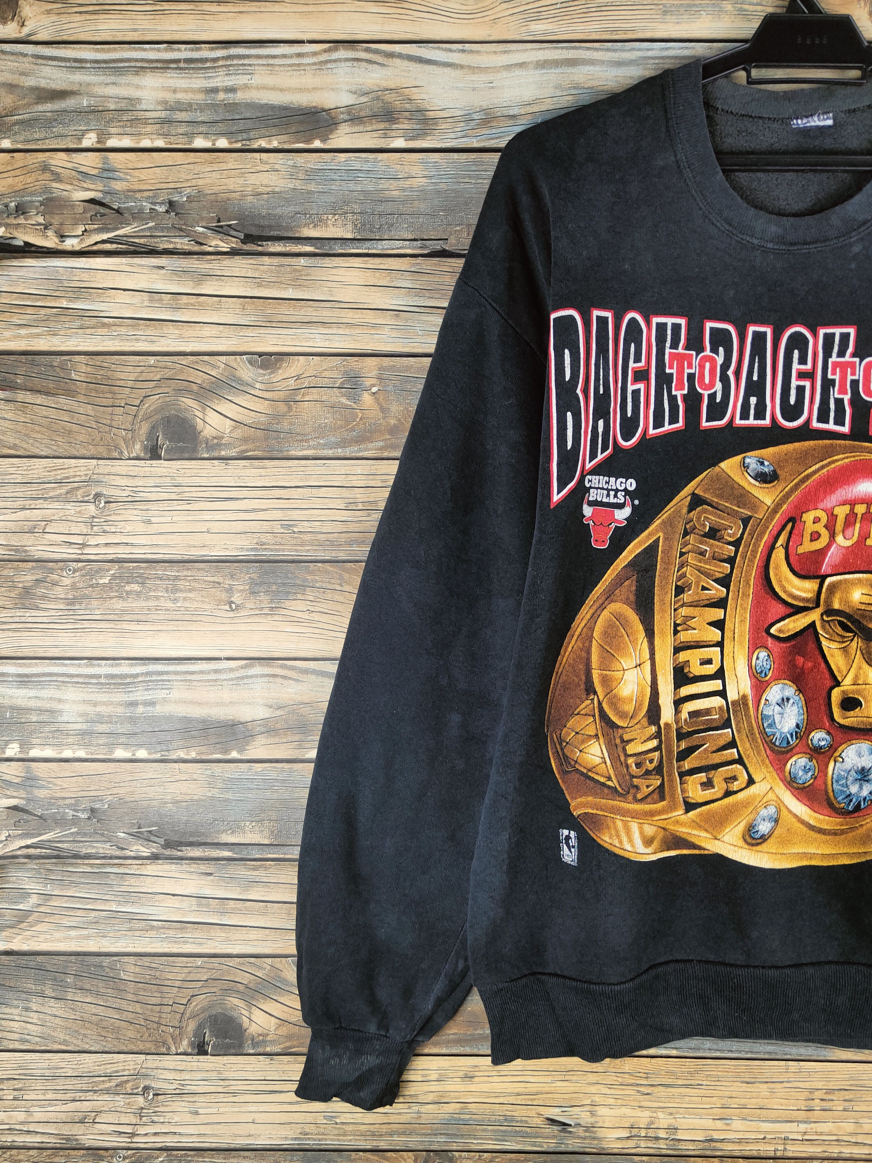 Japanese Brand Vintage 🔥Japanese Brand Black Faded Sweatshirts Size US L / EU 52-54 / 3 - 6 Thumbnail