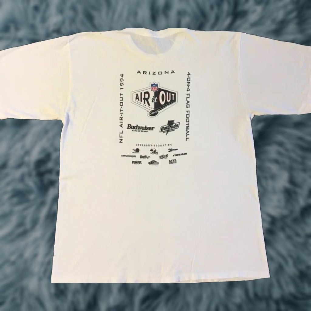 Vtg Gatorade Air It Out 90s Shirt XXL NFL Grunge White 2XL Flag Football Baseball Concert Rock Hippie Skate USA Men Shirt