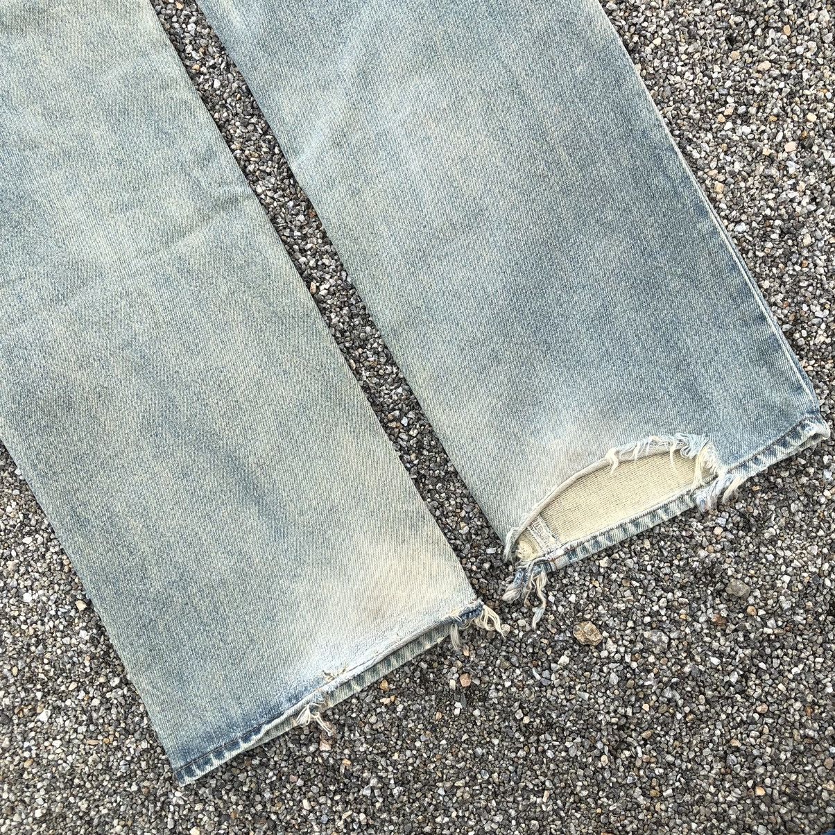 Vintage Vintage Wrangler Blue Bell distressed Selvedge denim Size US 33 - 23 Thumbnail