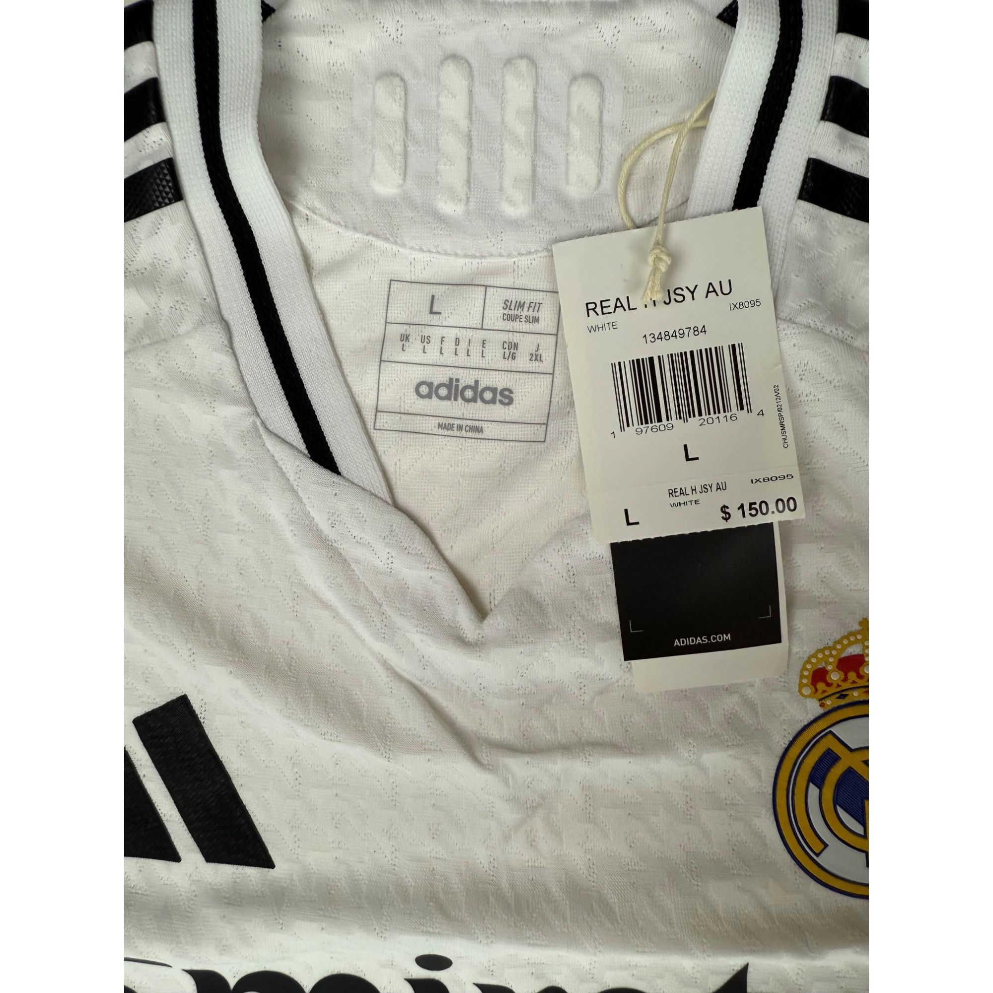 Adidas Size Large - Adidas Real Madrid 2024/25 Authentic UCL soccer Size US L / EU 52-54 / 3 - 4 Thumbnail