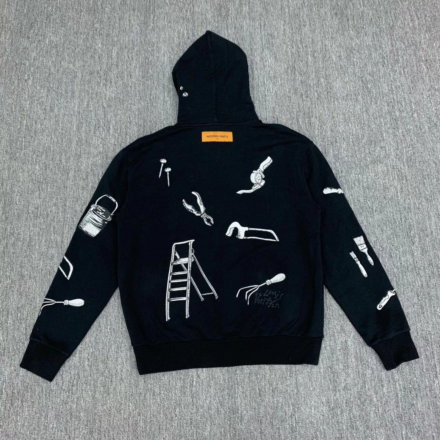 Louis Vuitton LV Black Tool Embroidery Hoodie/XLNew/YA1028/Flash Sale Size XL / US 12-14 / IT 48-50 - 1 Thumbnail