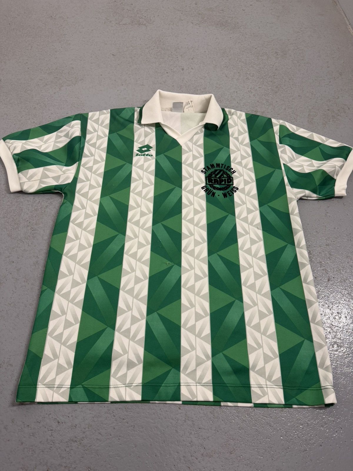 Lotto Sport Vintage 90s Lotto Rapid Stammtisch Fan Soccer Jersey Size US XL / EU 56 / 4 - 2 Thumbnail