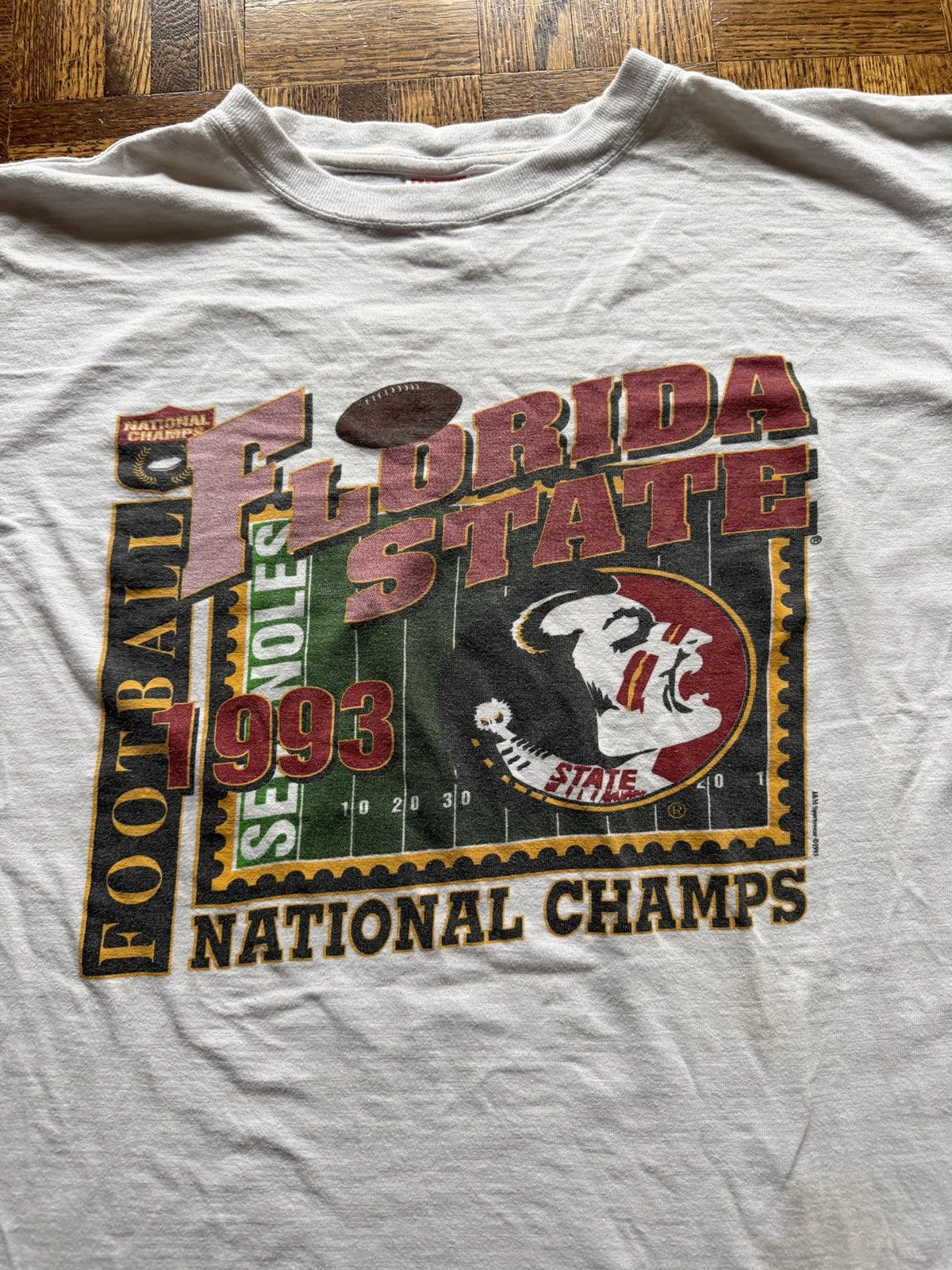 Vintage Vintage 90s Florida State University National Champs Tee Size US XL / EU 56 / 4 - 2 Thumbnail