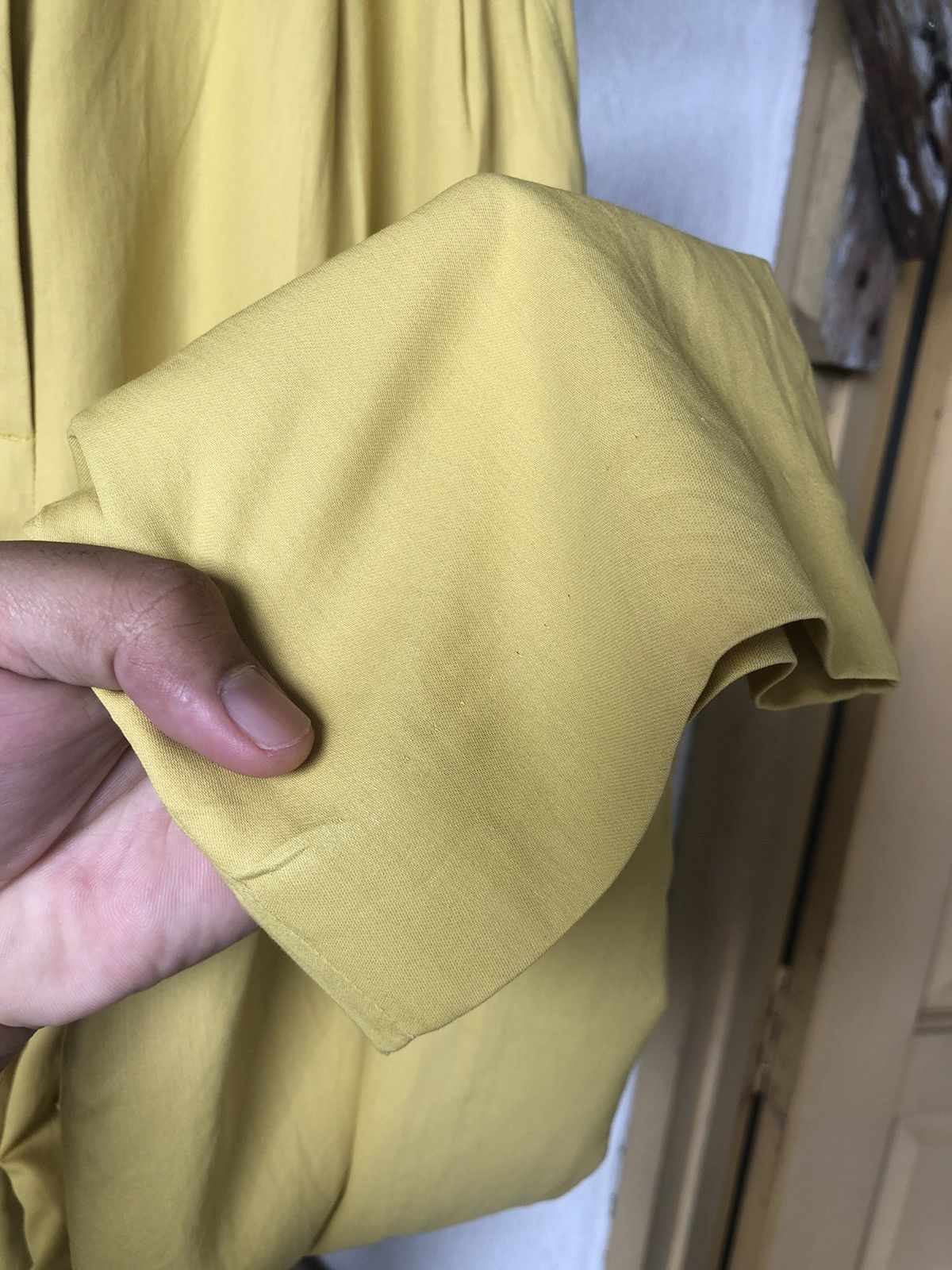 Balenciaga Vintage 90s Balenciaga Paris Yellow Trouser Pants Size 26" / US 2 / IT 38 - 7 Thumbnail