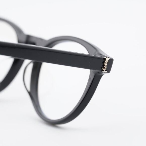 Saint Laurent Paris Saint Laurent SLM122/F 001 Round Eyeglasses Black 50mm Frame Size ONE SIZE - 5 Thumbnail