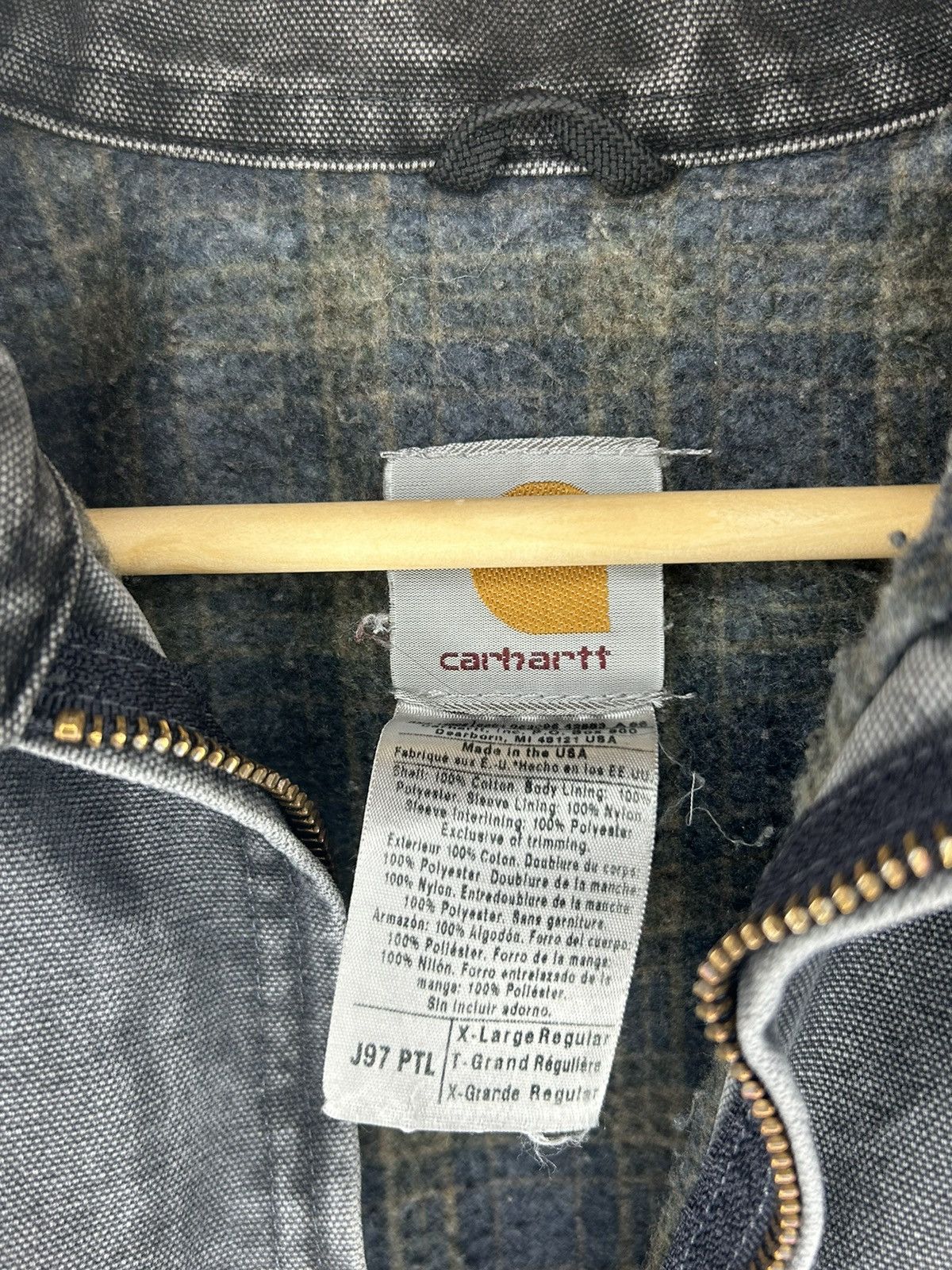 Carhartt × Vintage Vintage Carhartt Detroit Jacket J97 PTL Faded Black 90s Size US L / EU 52-54 / 3 - 10 Thumbnail