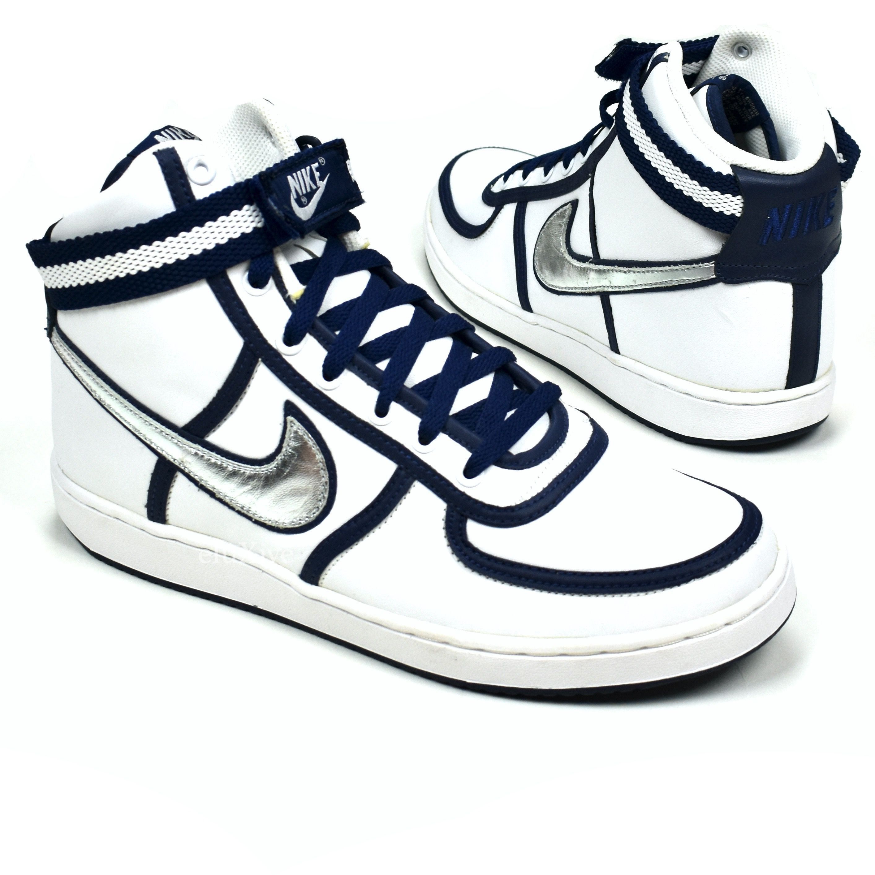 Nike Nike Vandal High Leather White Silver Navy 2006 DS Size US 10 / EU 43 - 1 Preview
