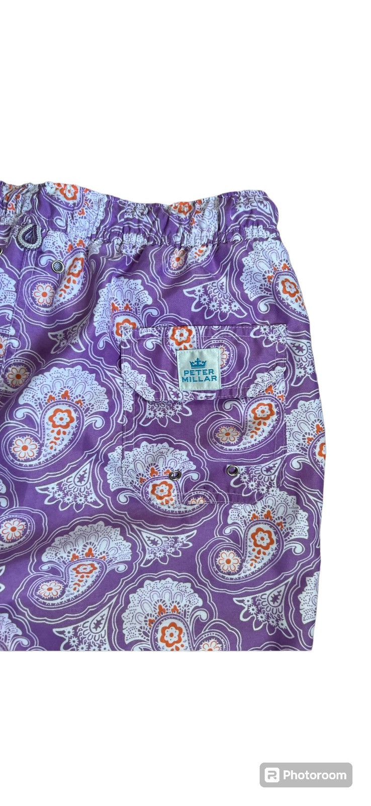 Designer × Other × Peter Millar Peter Millar Lavender Paisley swim trunks Shorts Medium Size US 34 / EU 50 - 3 Thumbnail