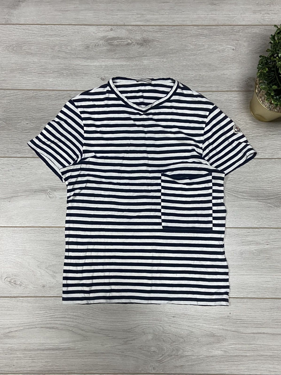 Moncler Moncler maglia stripped pocket tee shirt Size US S / EU 44-46 / 1 - 4 Thumbnail