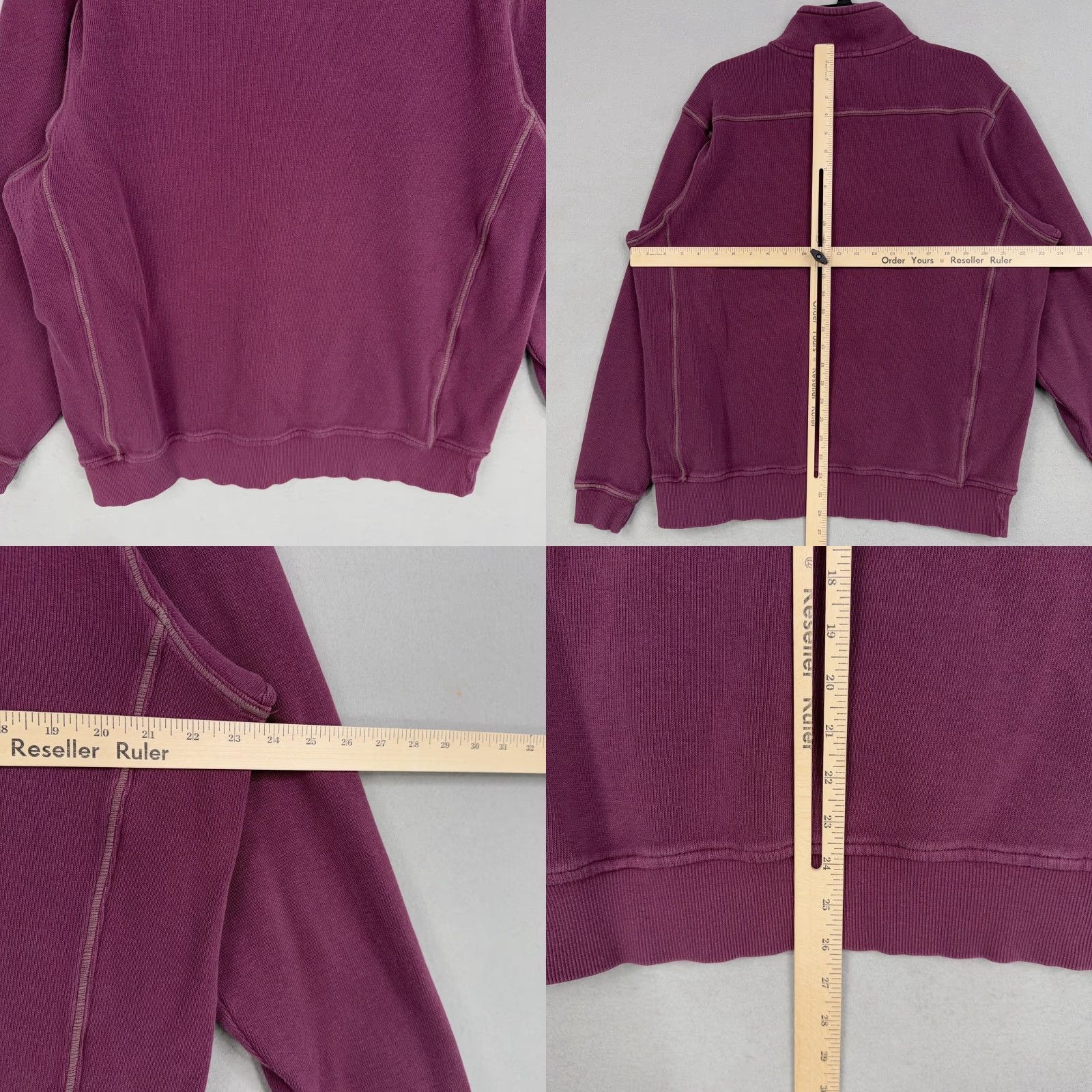 Tommy Bahama Tommy Bahama Sweater Mens Large Purple Quarter Zip Cotton Pullover Casual Dad Size US L / EU 52-54 / 3 - 8 Thumbnail