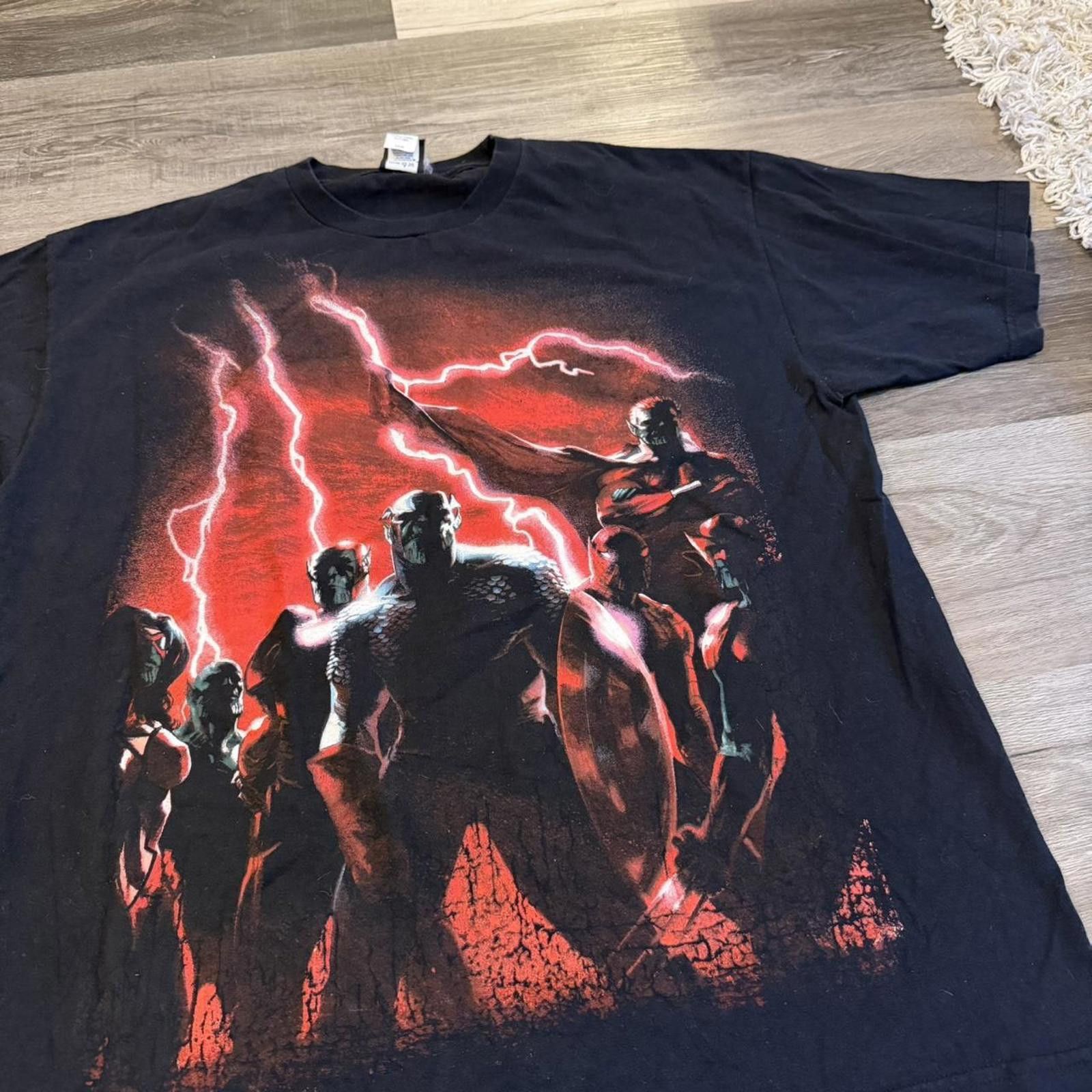 vintage mad engine marvel skrulls t shirt 00s XL