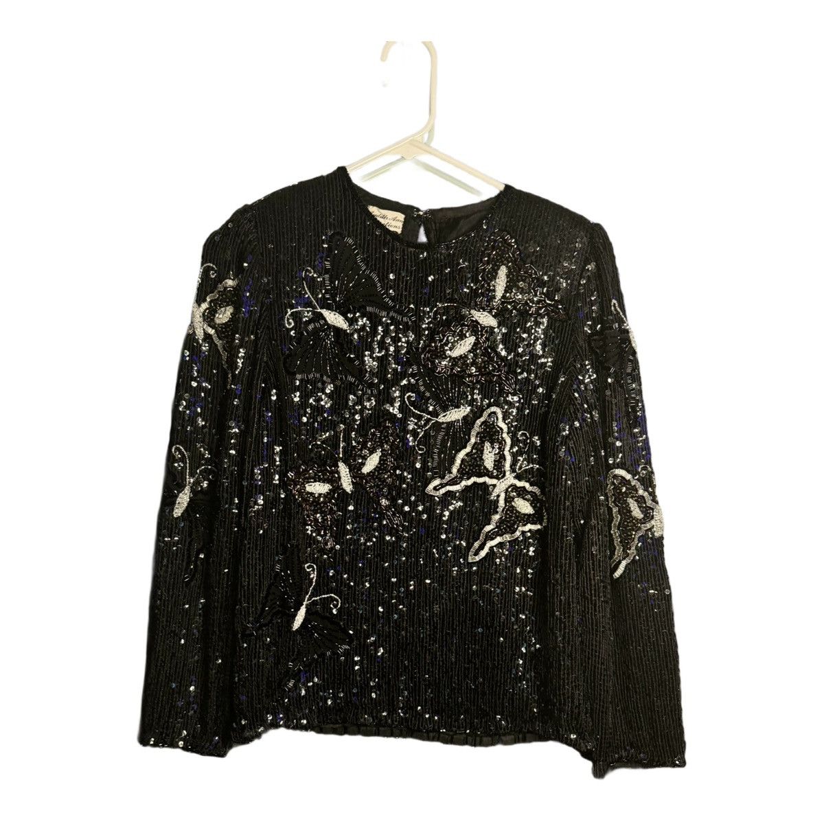 Vintage Judith Ann Creations 100% silk beaded sequined