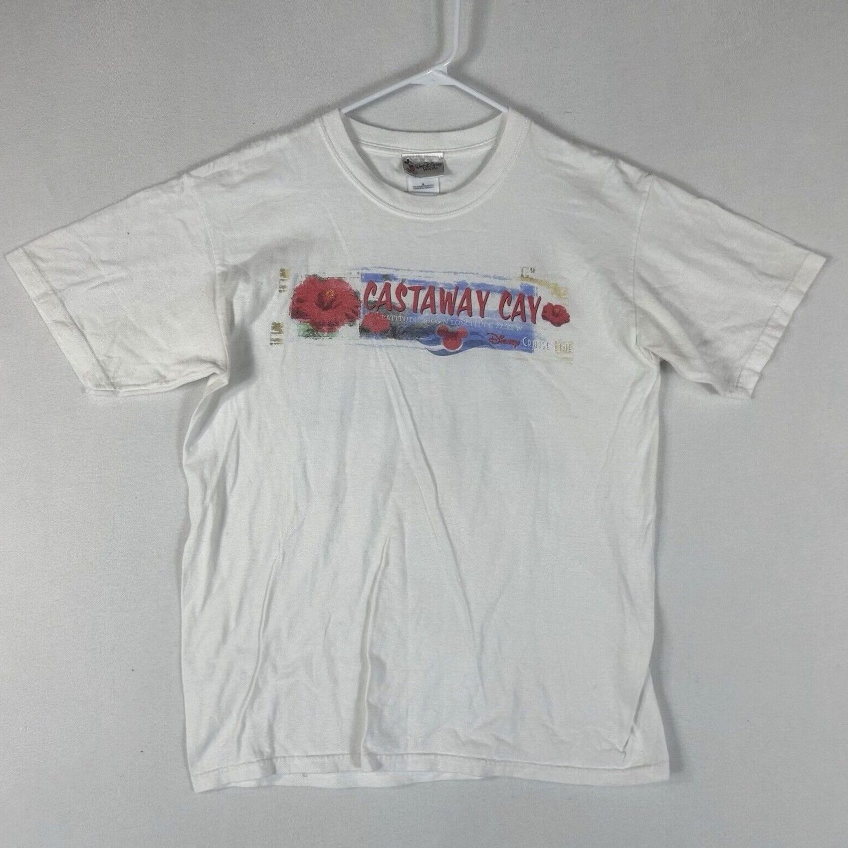 Disney Disney Shirt Mens M White World Cruise Line Castaway Cay Bahamas Mickey Mouse Size US M / EU 48-50 / 2 - 2 Thumbnail