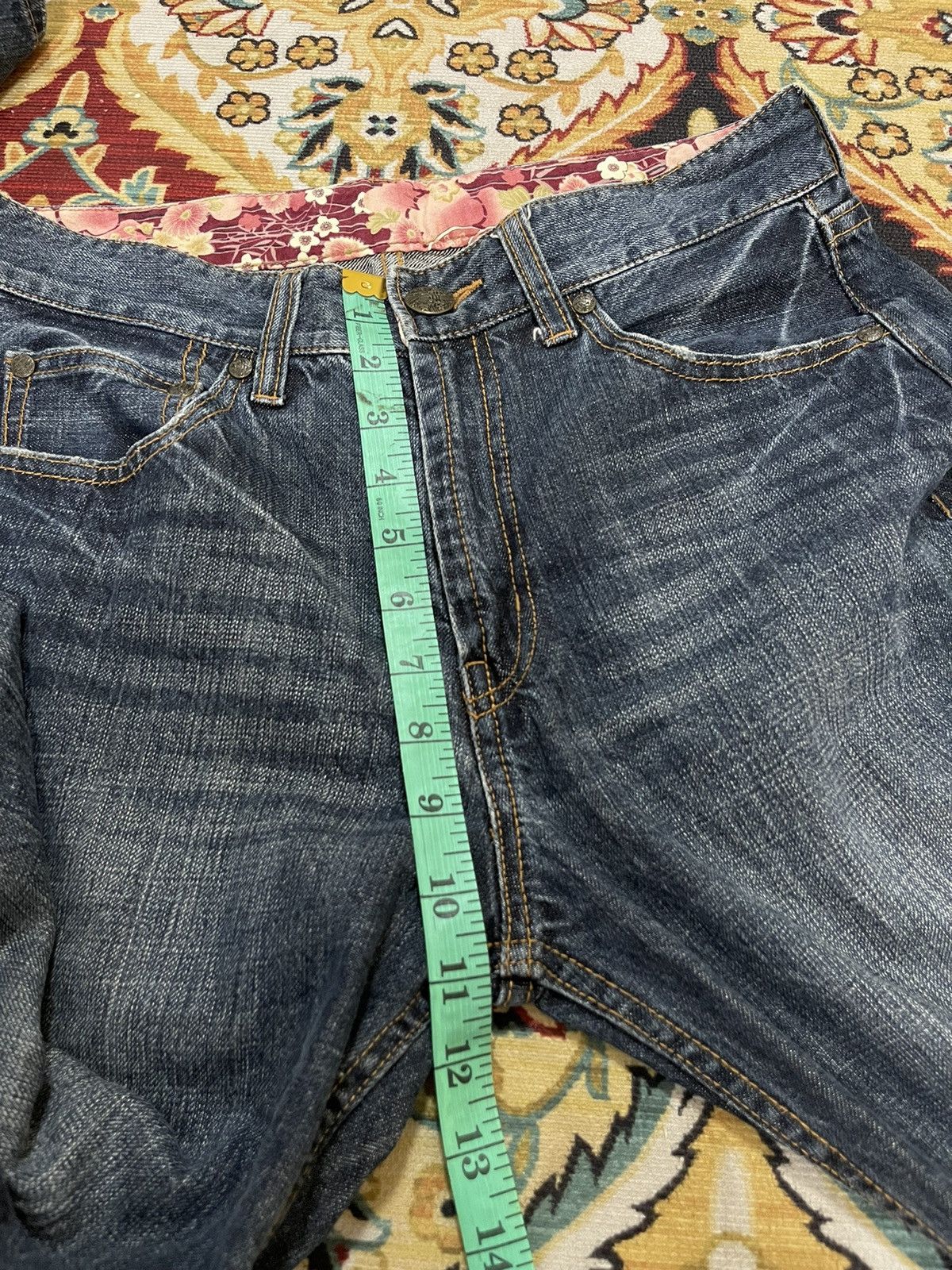 Japanese Brand Japanese Koi Style Sukajan Distressed Denim Jeans Size US 30 / EU 46 - 15 Thumbnail