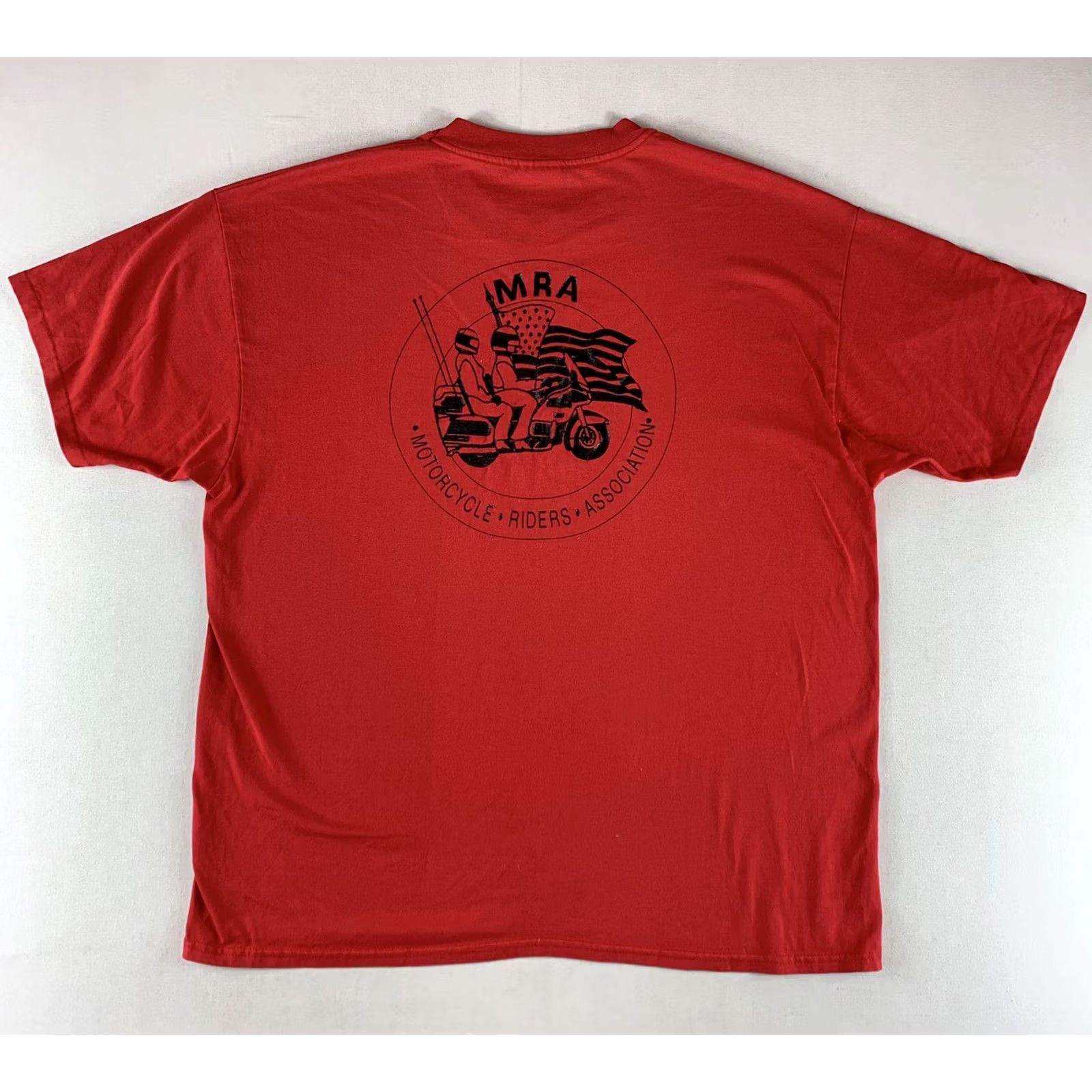 Hanes VINTAGE MOTORCYCLES RIDERS ASSOCIATION T-SHIRT Mens XL RED Crewneck MRA Hanes Shirt Size US XL / EU 56 / 4 - 2 Thumbnail