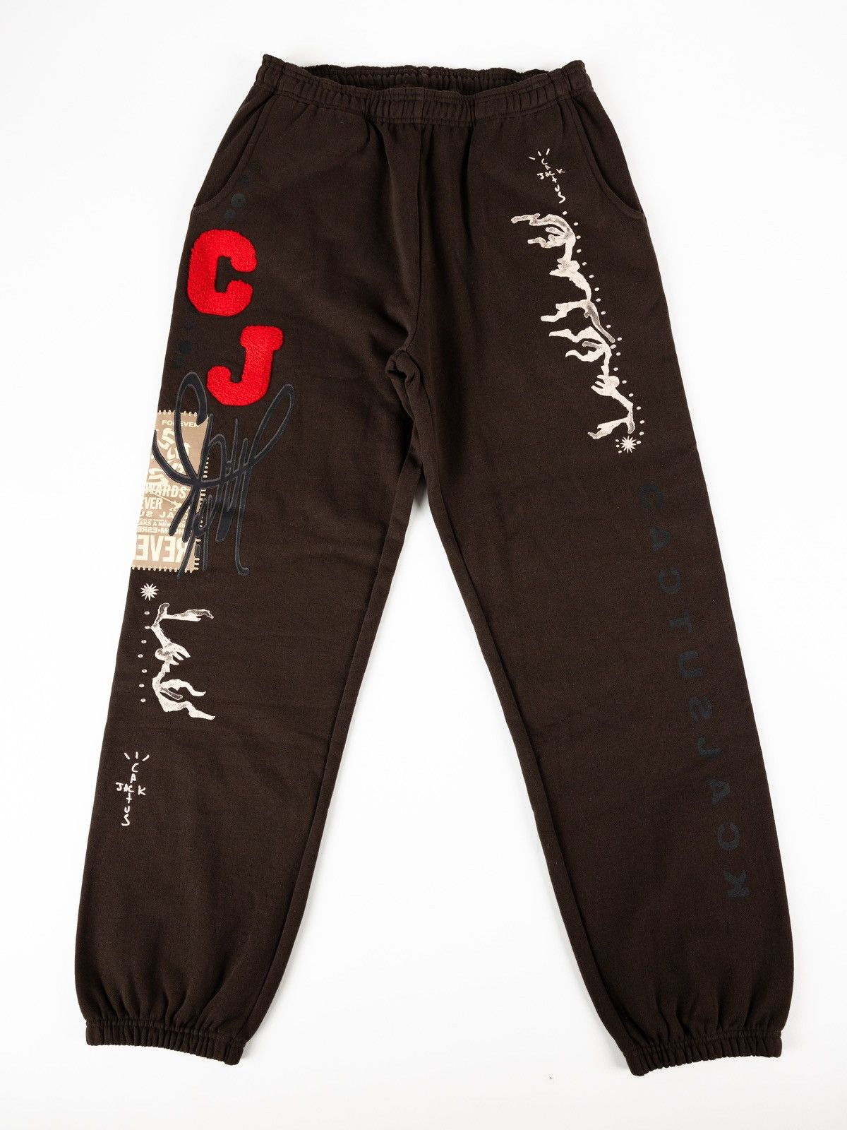 image of Travis Scott Cactus Jack Brown Sweatpants, Men's (Size 36)