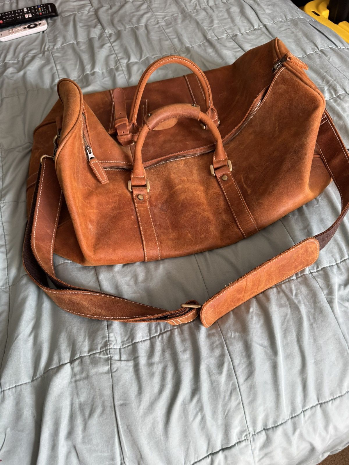 Handmade Authentic leather gym bag Size ONE SIZE - 10 Thumbnail