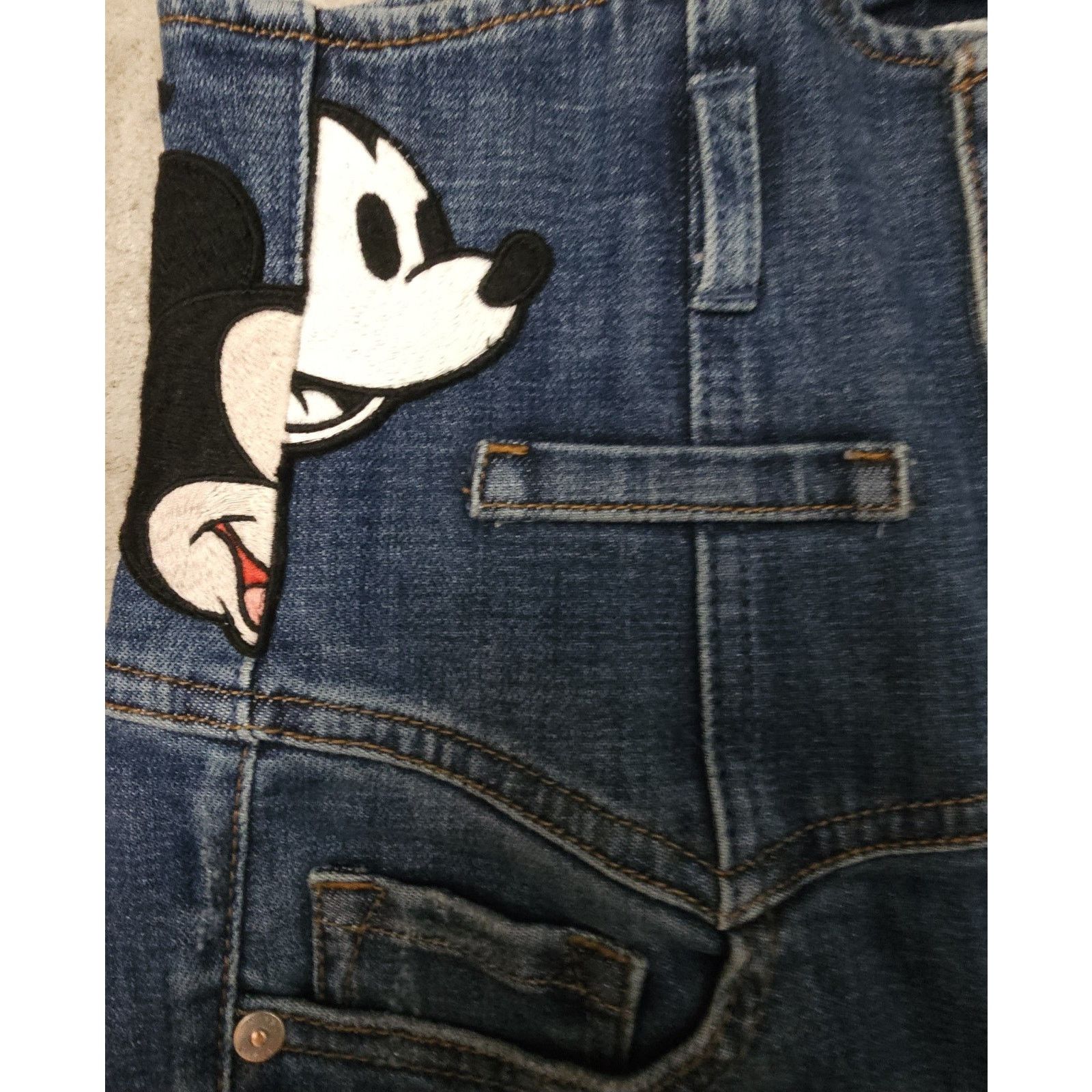 Miss Sixty Miss Sixty Y2K Disney Mickey Mouse Logo Embroidered Denim Size 24" / US 00 / IT 34 - 7 Thumbnail