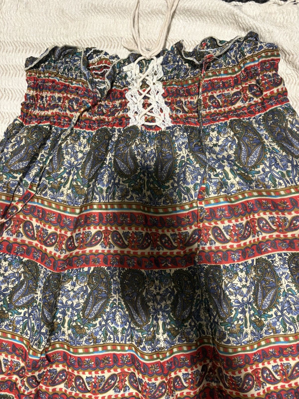 Other boho style lace up back midi skirt Size 28" / US 6 / IT 42 - 1 Thumbnail
