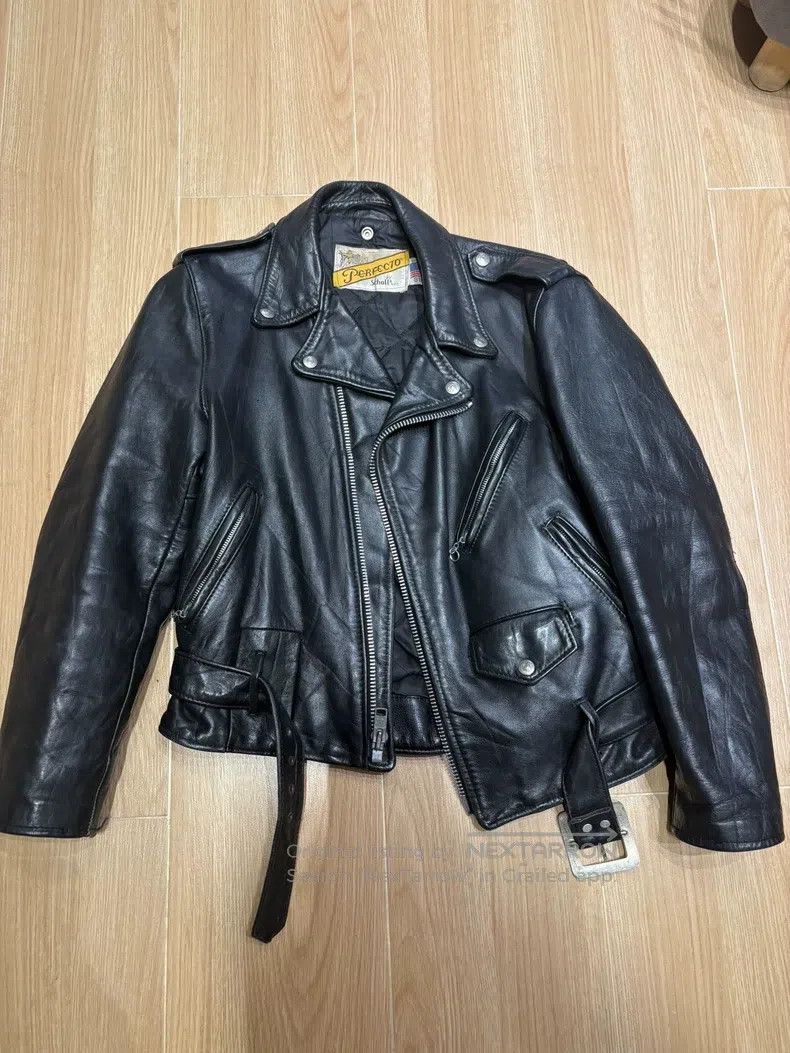 Schott Schott American cable-stayed leather jacket Size US M / EU 48-50 / 2 - 6 Thumbnail