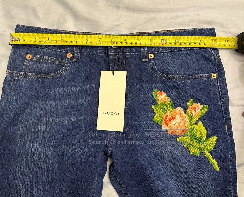 Gucci Gucci Tiger embroidered jeans Size 29" - 8 Thumbnail