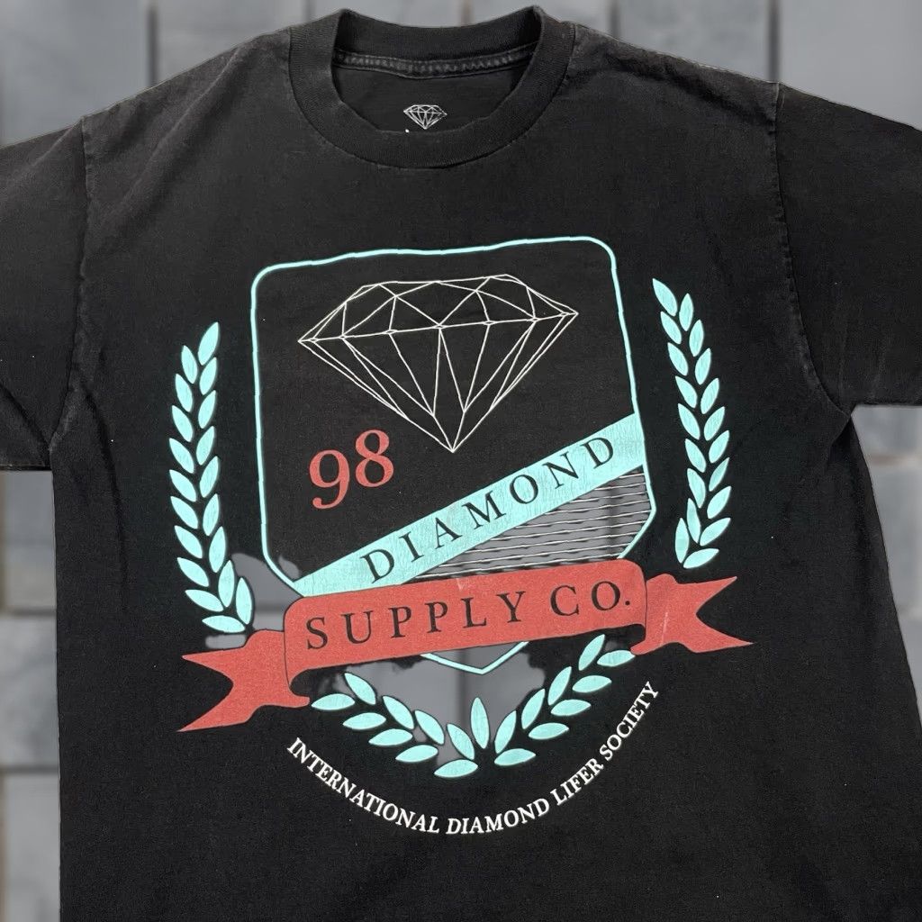Diamond Supply Co. VINTAGE Diamond Supply Co T Shirt Mens M Black Graphic Print Short Sleeve Crew Neck Size US M / EU 48-50 / 2 - 1 Thumbnail