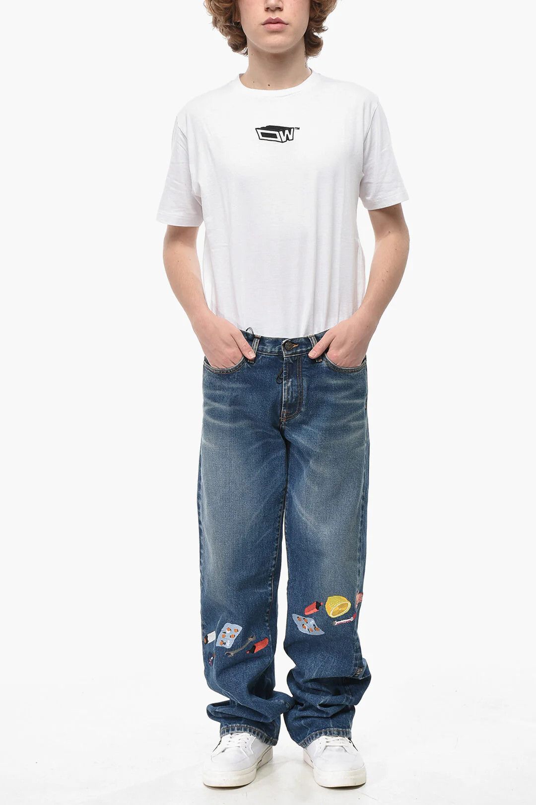 Off-White og1mm0526 Slim Fit Jeans in Blue Size US 31 - 5 Thumbnail