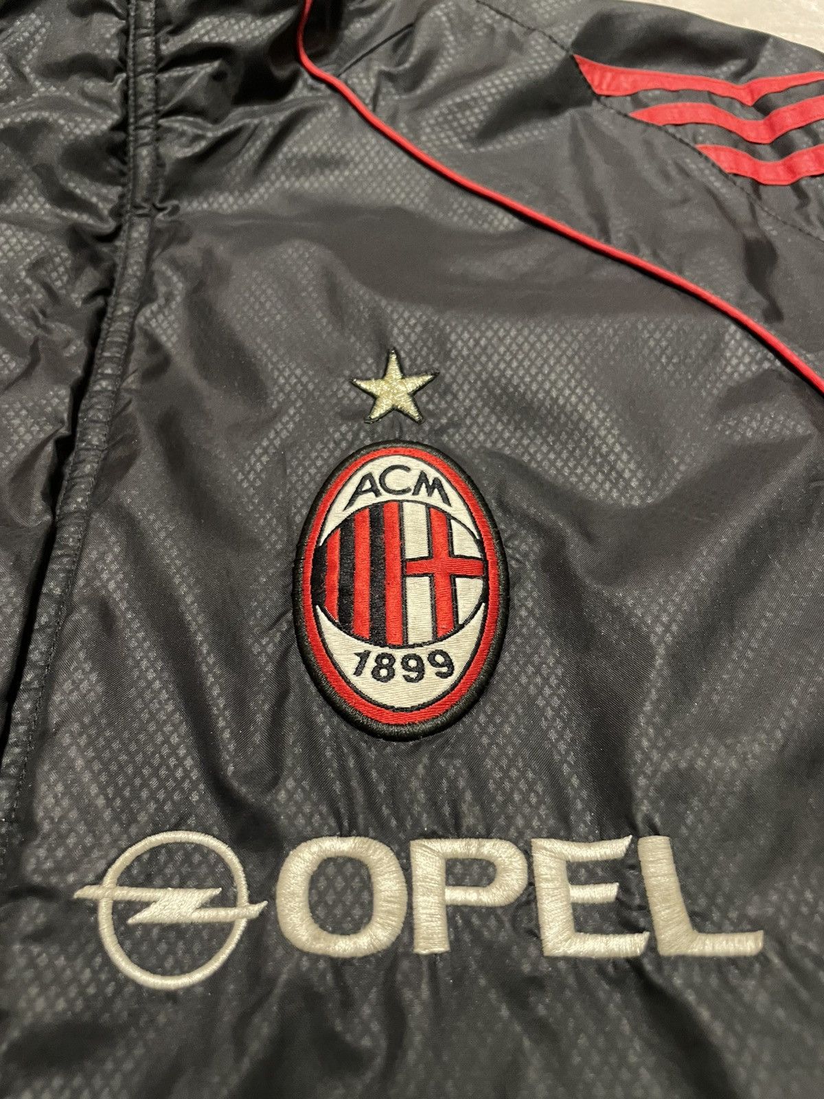 Adidas × Vintage Vintage Adidas AC Milan Soccer Jacket Parka Logo Opel Size US S / EU 44-46 / 1 - 8 Thumbnail